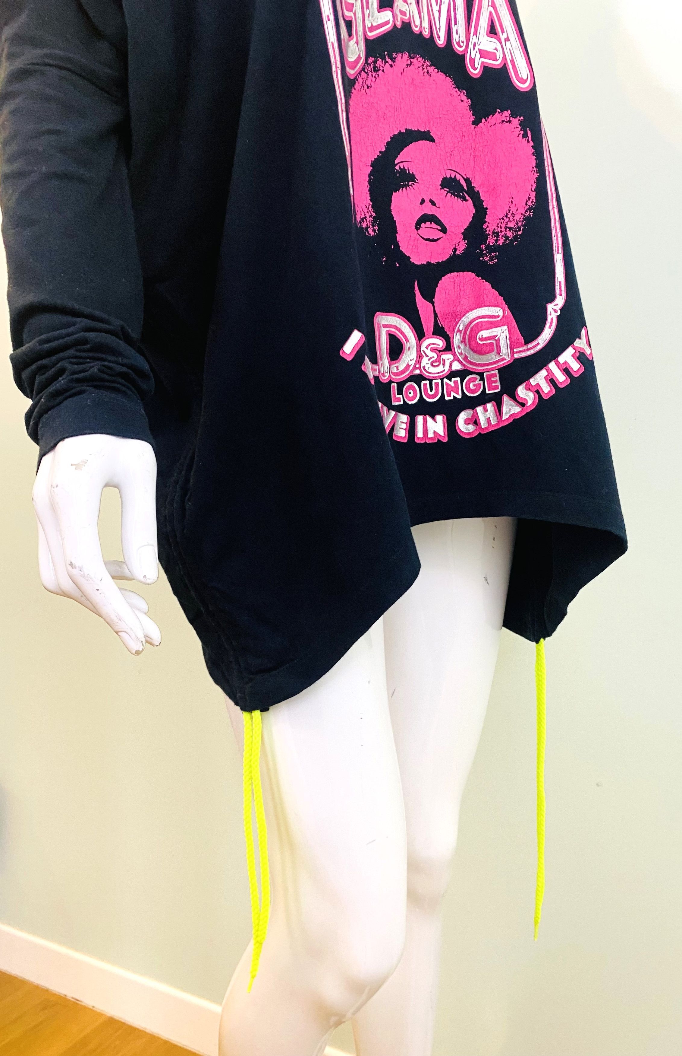 Dolce & Gabbana Dolce & Gabbana Black Glama Neon Graphic Top Dress Size M / US 6-8 / IT 42-44 - 8 Thumbnail