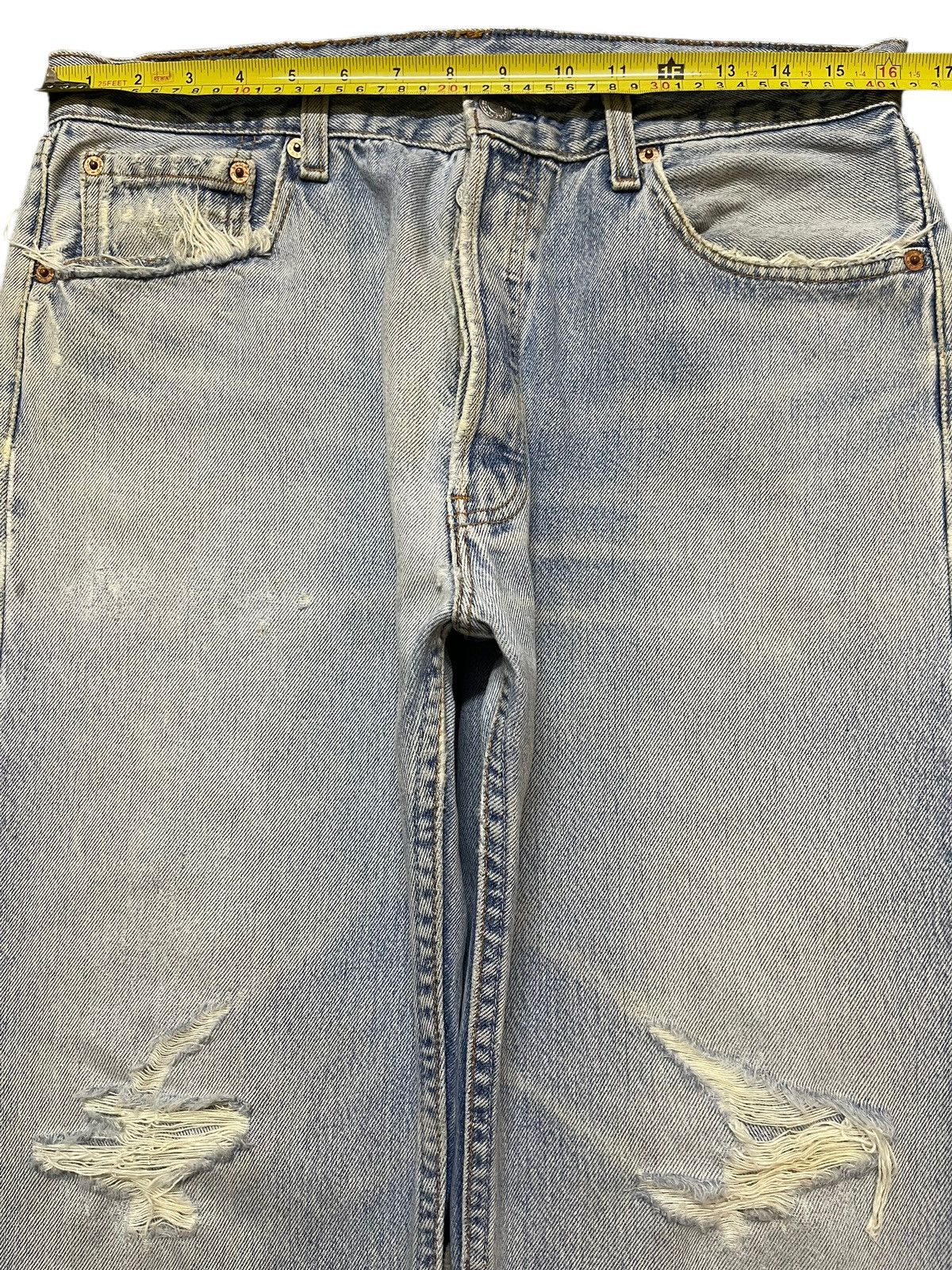 Levi's Vintage 90s Levis 501 Faded Wash Distressed Style Jeans Size US 32 / EU 48 - 12 Thumbnail