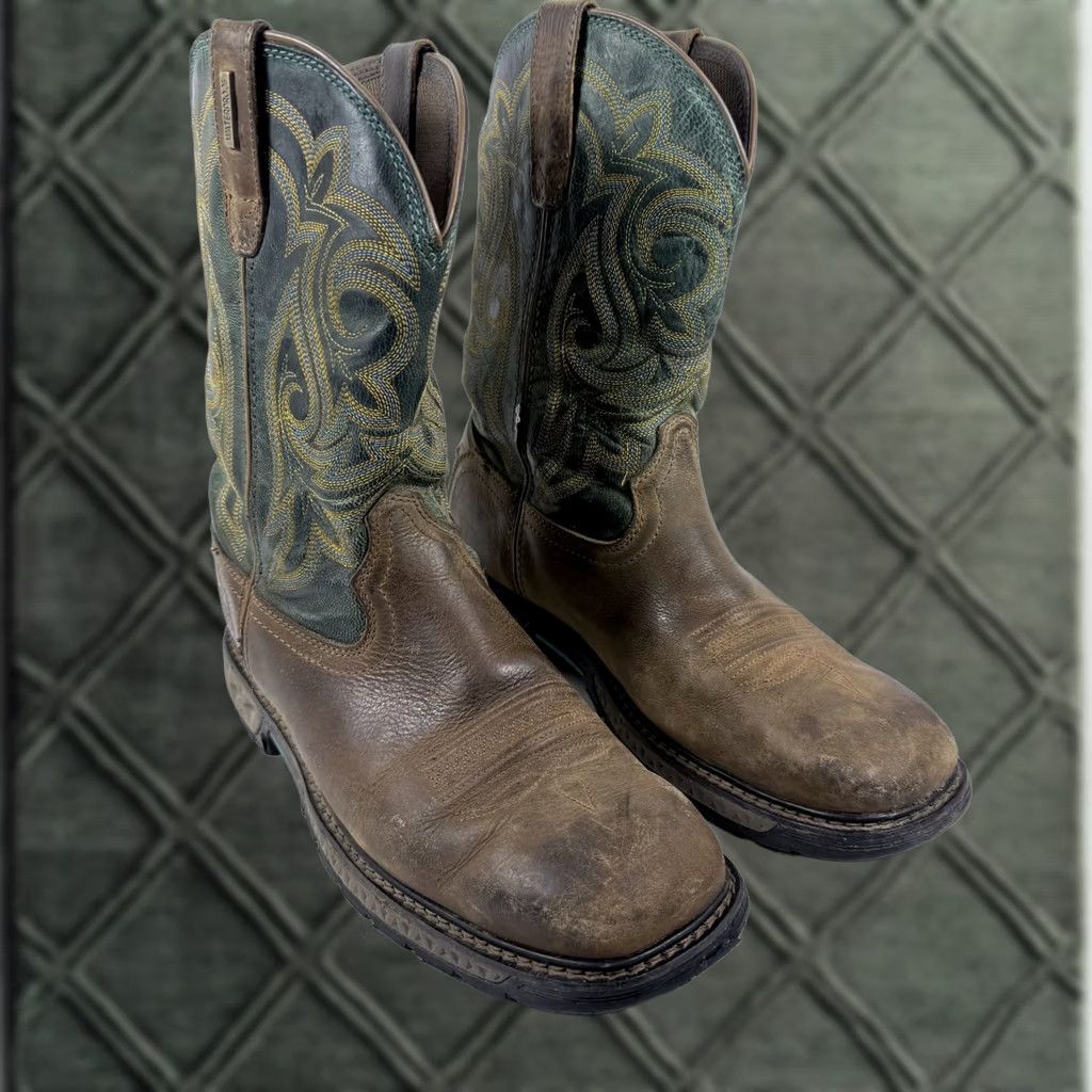 Vintage Georgia Carbo-Tec LT Pull-On Boots Women Brown Leather Steel Toe Waterproof - 9M Size US 9 / IT 39 - 1 Thumbnail