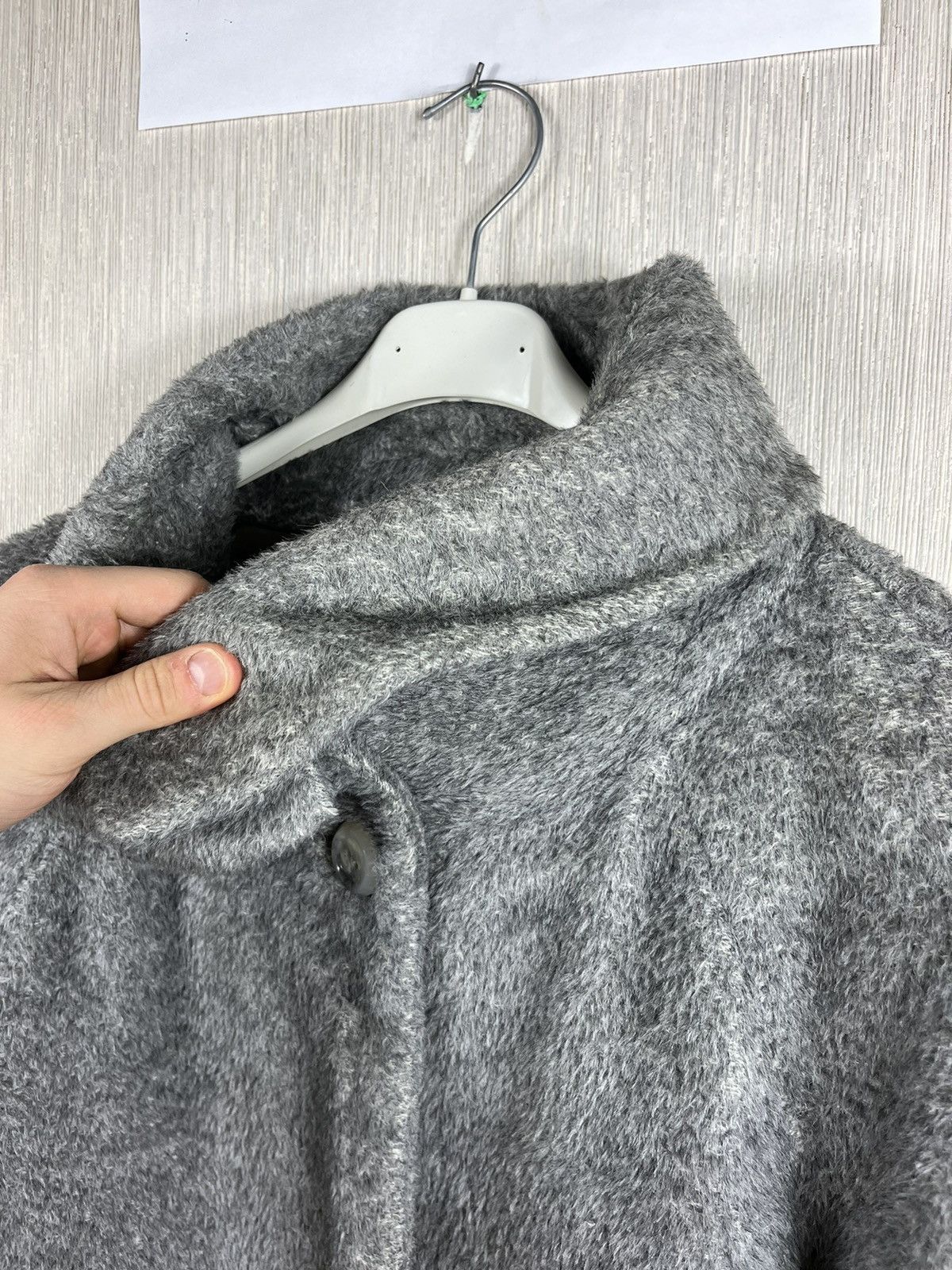 Designer × Max Mara Max Mara Studio alpaca wool coat fuzzy hairy Size M / US 6-8 / IT 42-44 - 16 Thumbnail
