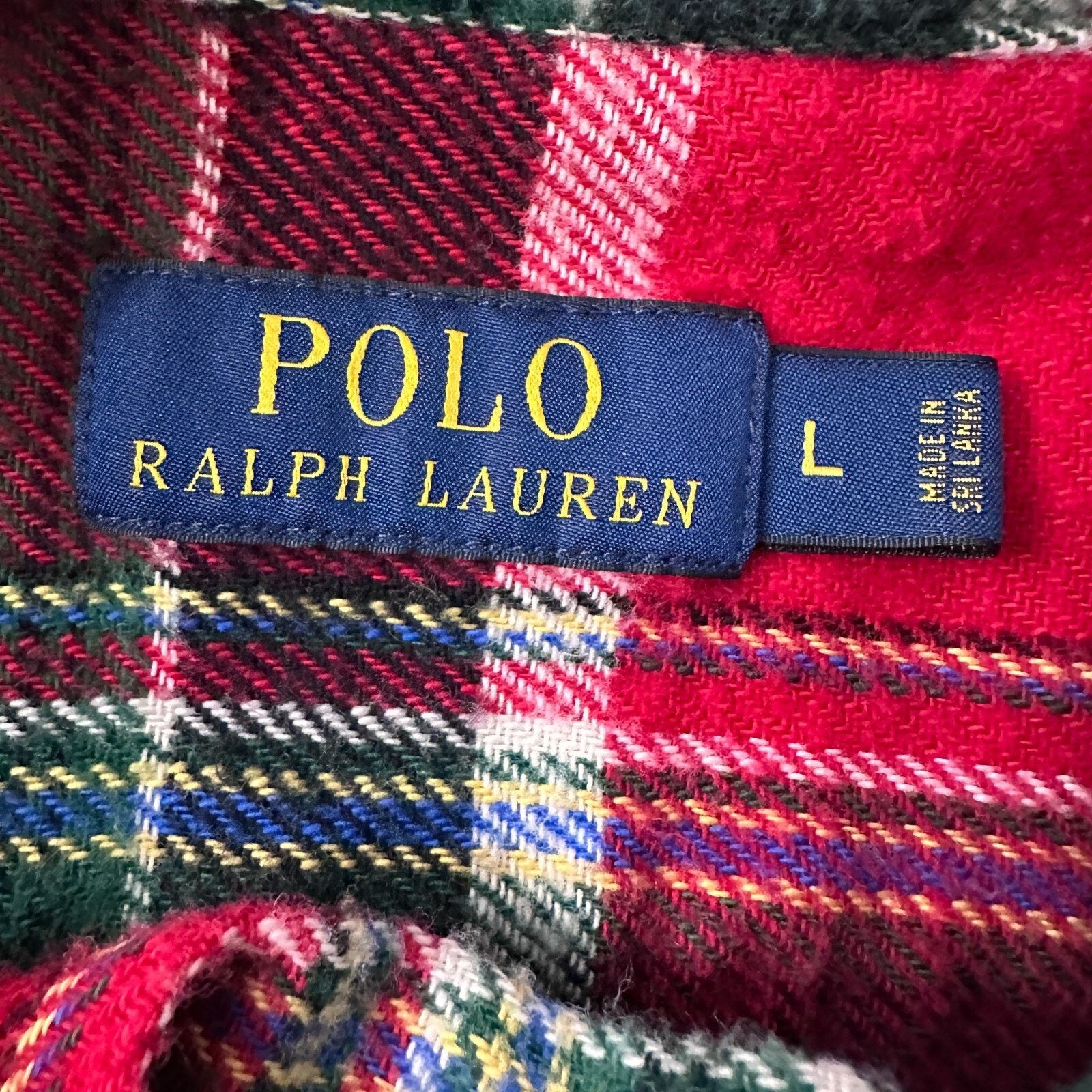 Polo Ralph Lauren Polo Ralph Lauren Flannel Shirt Men's Large Red Button Up Size US L / EU 52-54 / 3 - 7 Thumbnail