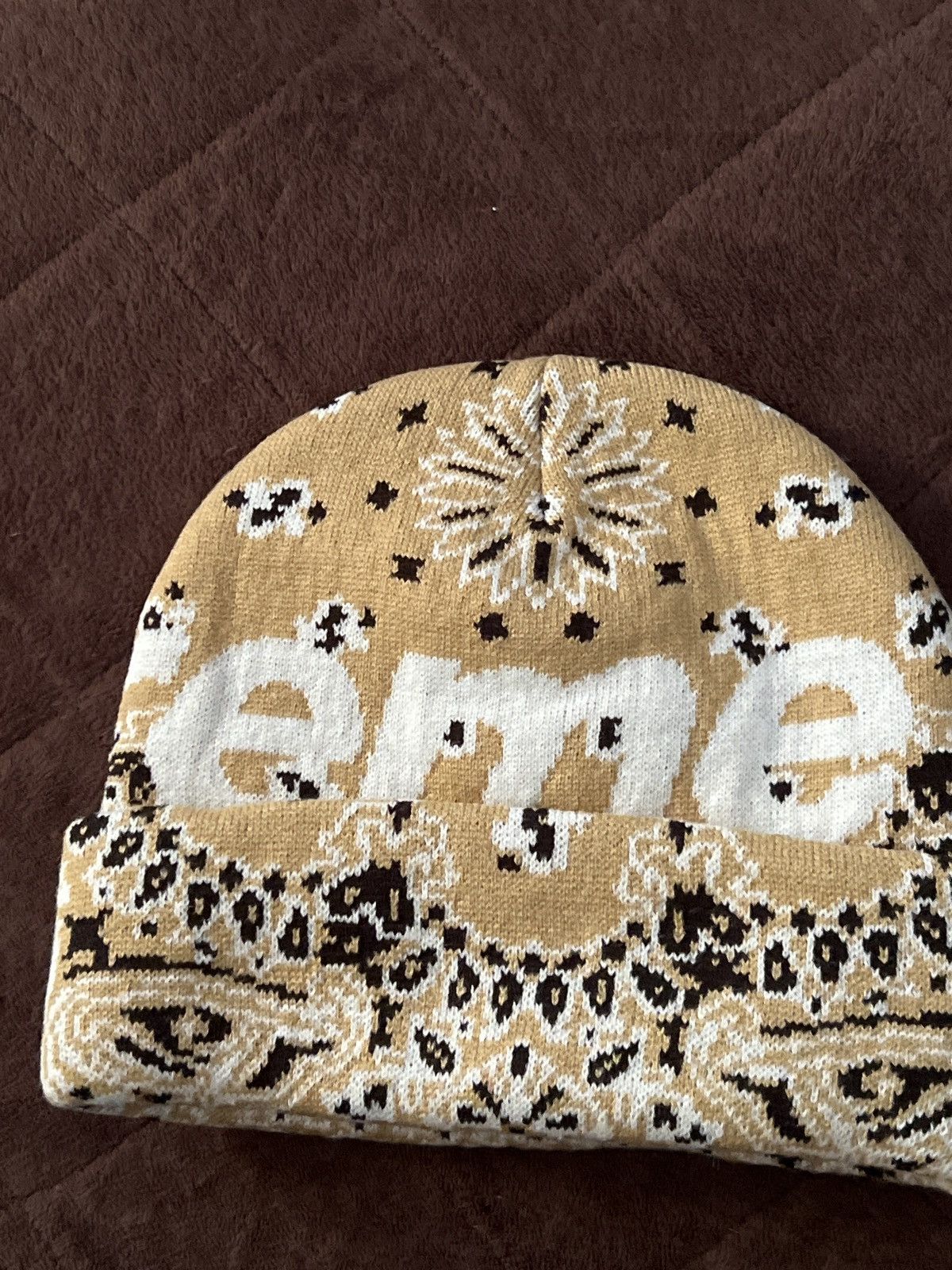 Supreme Supreme bandana beige beanie Size ONE SIZE - 2 Thumbnail