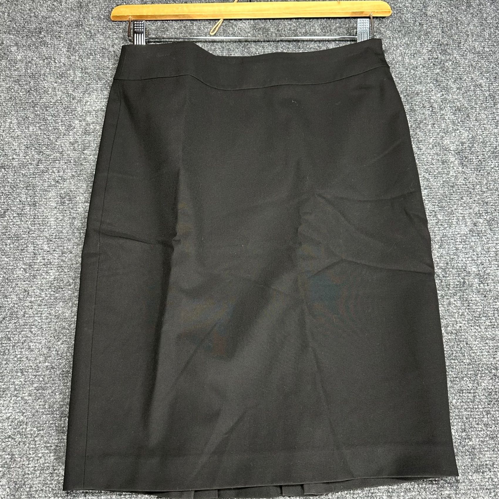 Ann Taylor Ann Taylor Skirt Womens 4P Black Stretch Lined Vent Knee Length Pencil Zip Vintage No Size 27" / US 4 / IT 40 - 4 Thumbnail