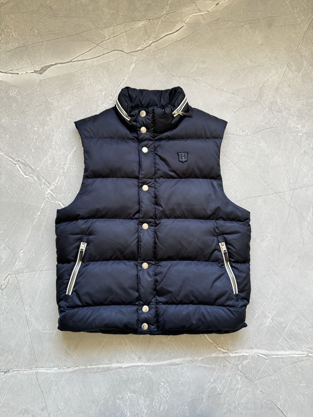 Hackett Hackett London Nylon Down Puffer Vest Navy Inner Hood Size US M / EU 48-50 / 2 - 1 Thumbnail