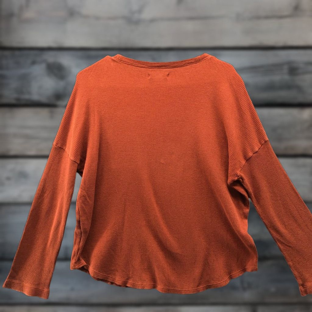 Madewell VINTAGE Madewell Waffle Knit Pocket Tee Womens XS Long Sleeve Tan Brown Crewneck Cotton Size XS / US 0-2 / IT 36-38 - 1 Thumbnail