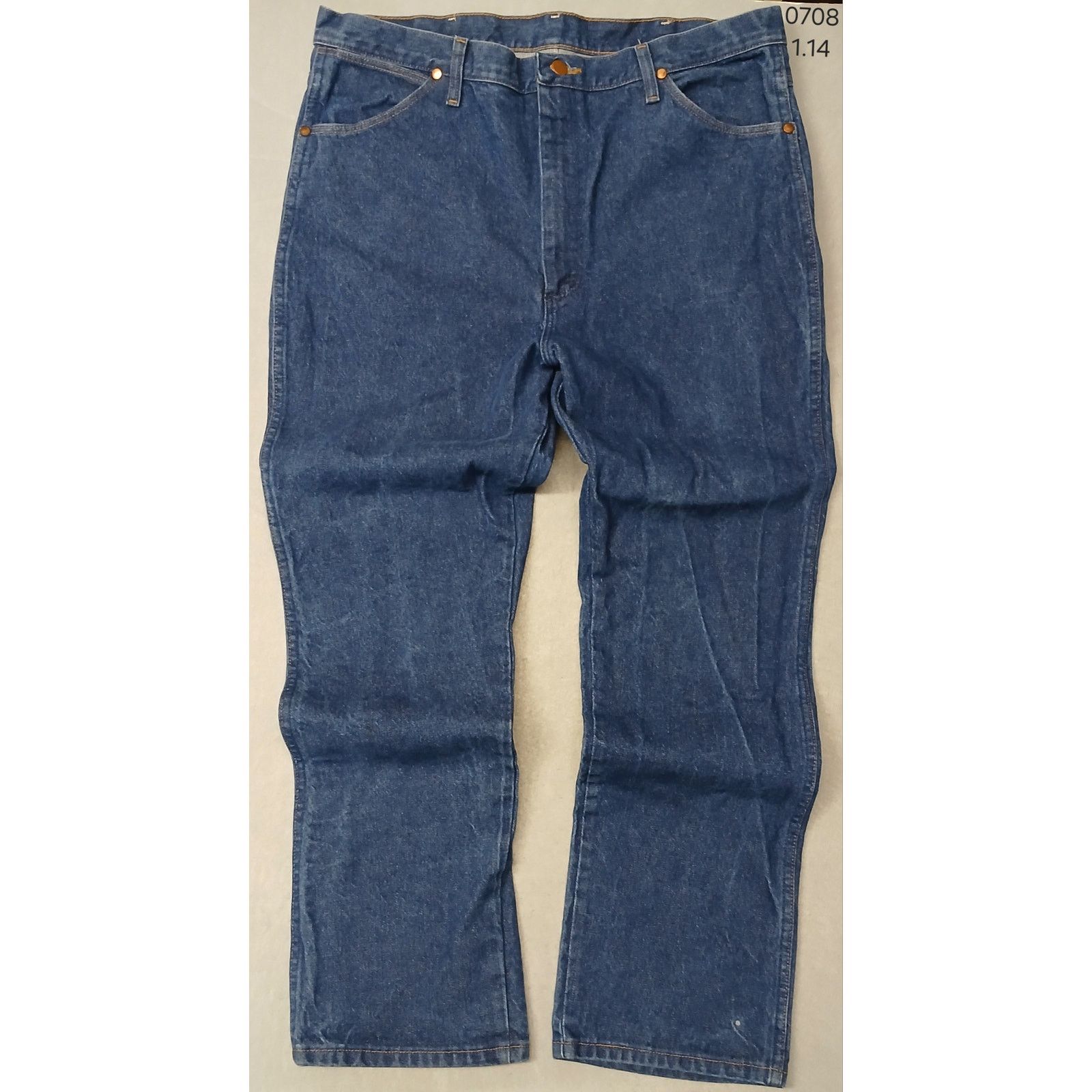 Wrangler Wrangler (40x32) Men's Straight Fit Blue Denim Jeans Size US 40 / EU 56 - 1 Thumbnail