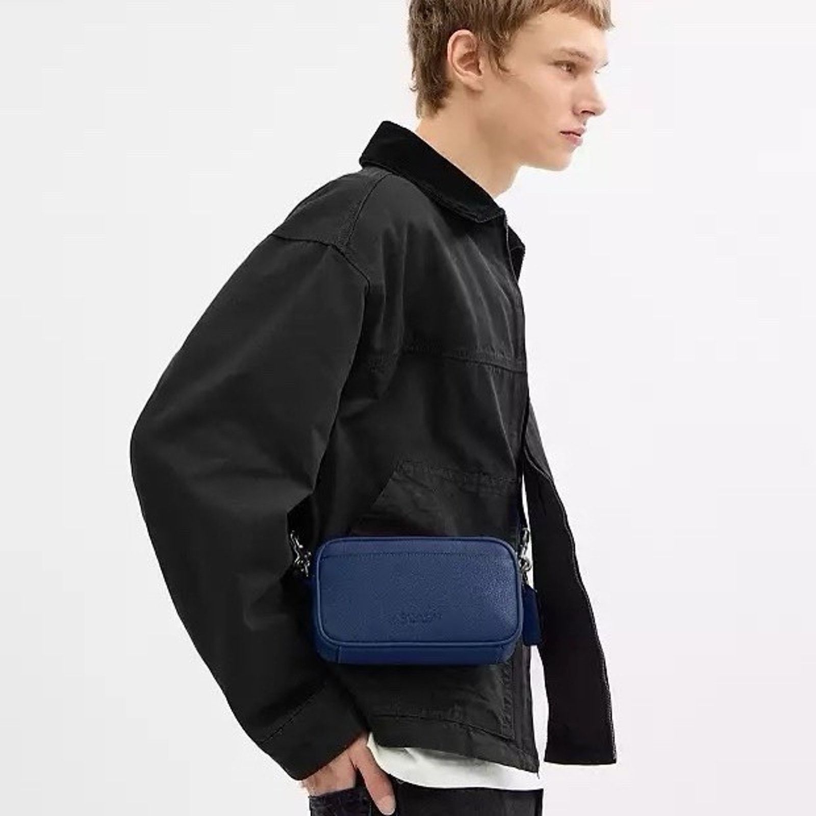 Coach NWT COACH Men's Jayden Crossbody CR179 Leather Deep Blue Size ONE SIZE - 6 Thumbnail
