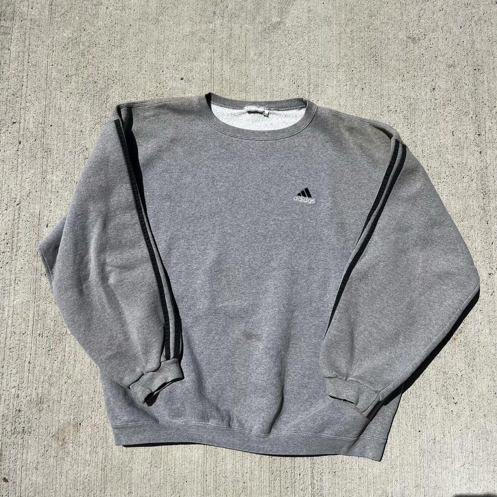 Adidas Vintage Adidas Sweatshirt Mens XL Gray Crew Neck Soccer Size US 36 / EU 52 - 1 Thumbnail