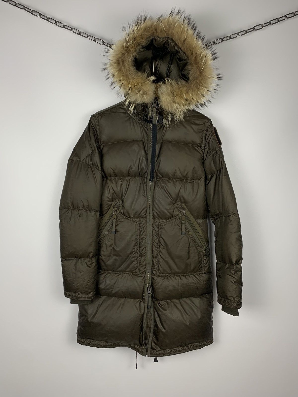 PARAJUMPERS Deer Jacket High Fill Power Hooded Down Size L