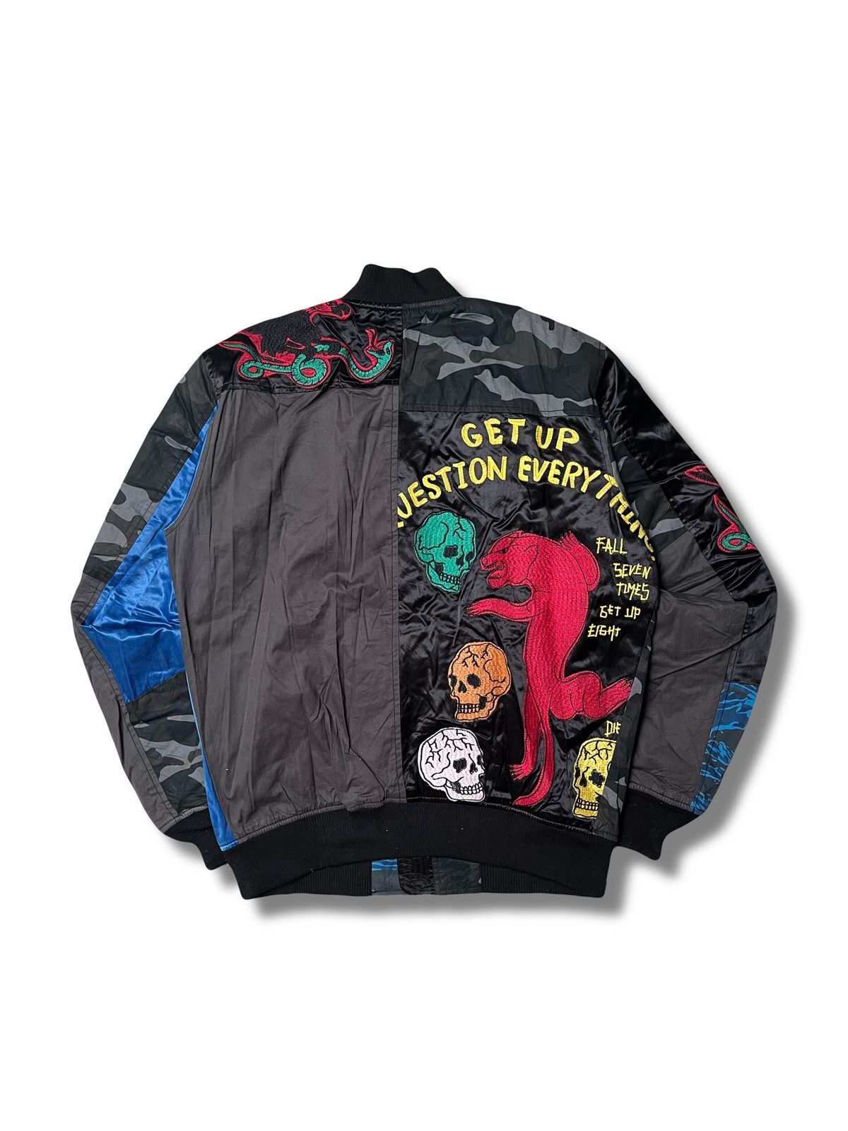 Diesel Rare 00s Diesel Patchworked J-Kit Bomber Jacket Size US S / EU 44-46 / 1 - 3 Thumbnail