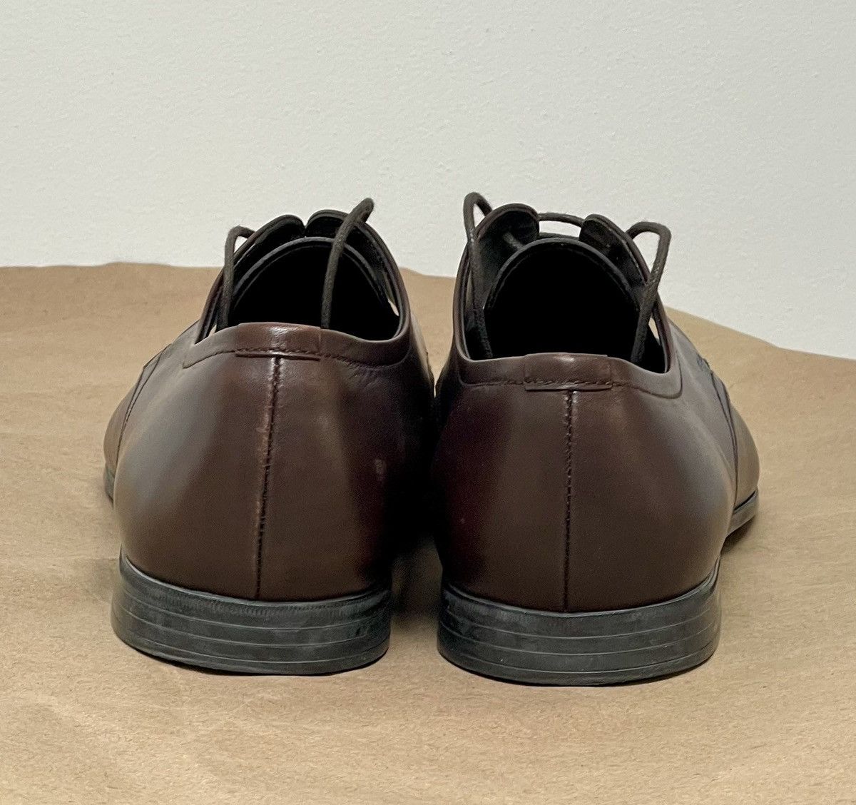 Prada PRADA MENS Black Lace Up Derby Sz EU42.5/ US9.5 Italy New Size US 9.5 / EU 42-43 - 6 Thumbnail