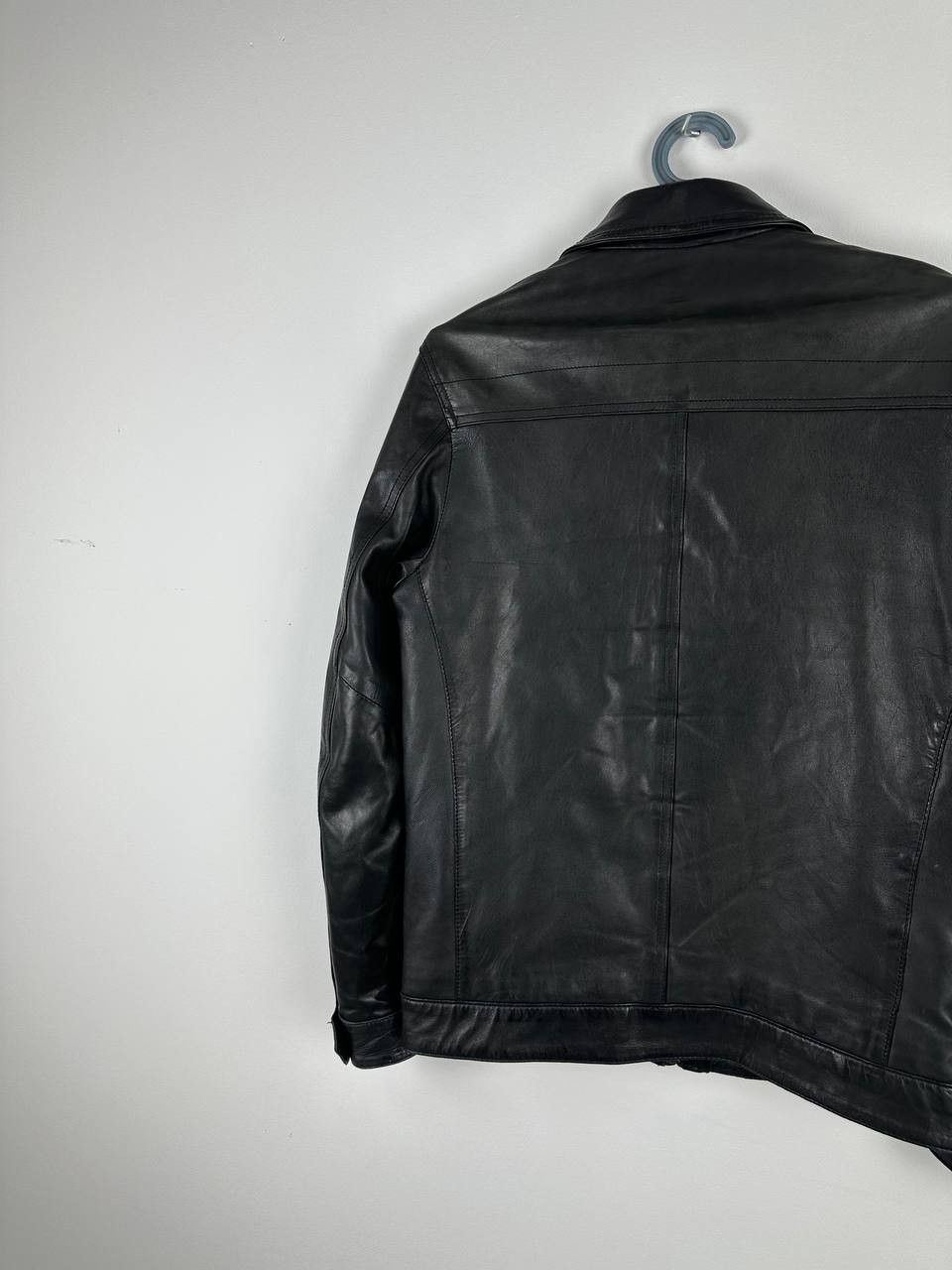 Ben Sherman Ben Sherman Black Leather Trucker Jacket Vintage Size US M / EU 48-50 / 2 - 12 Thumbnail