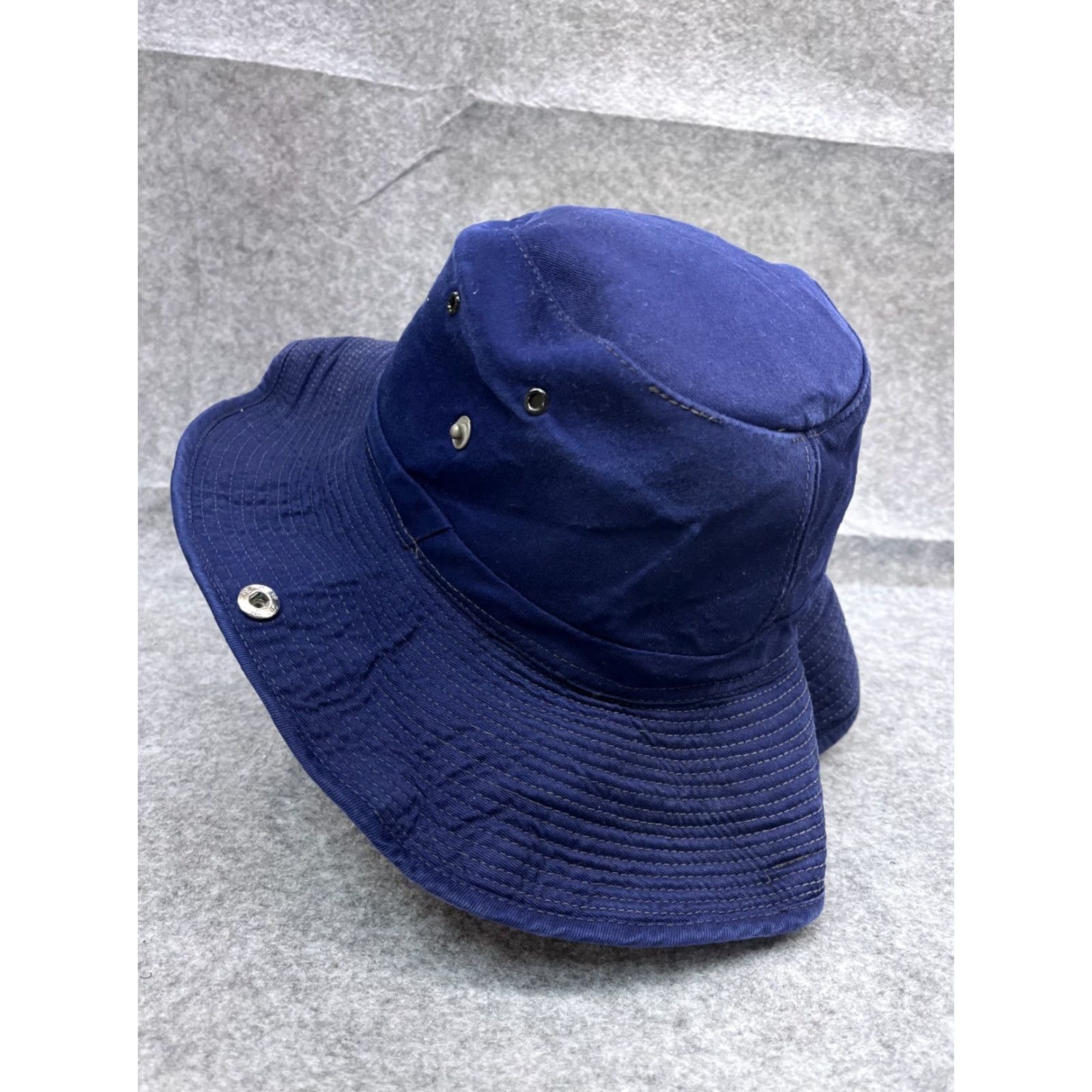 Vintage Adult Sun Bucket Hat Blue 100% Cotton One Size Hike Camp Beach Outdoors Size ONE SIZE - 5 Thumbnail