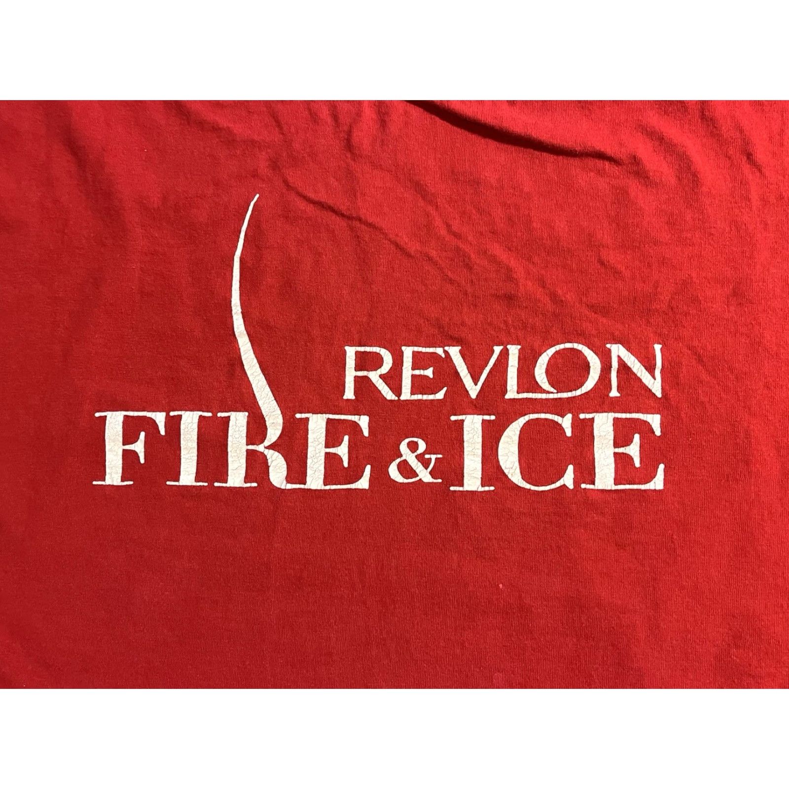 Jerzees VINTAGE Revlon Fire & Ice Shirt Men’s XL Red 80s 90s Graphic Print Jerzees Crew Neck Short Sleeve Logo Men T-Shirt Size US XL / EU 56 / 4 - 3 Thumbnail