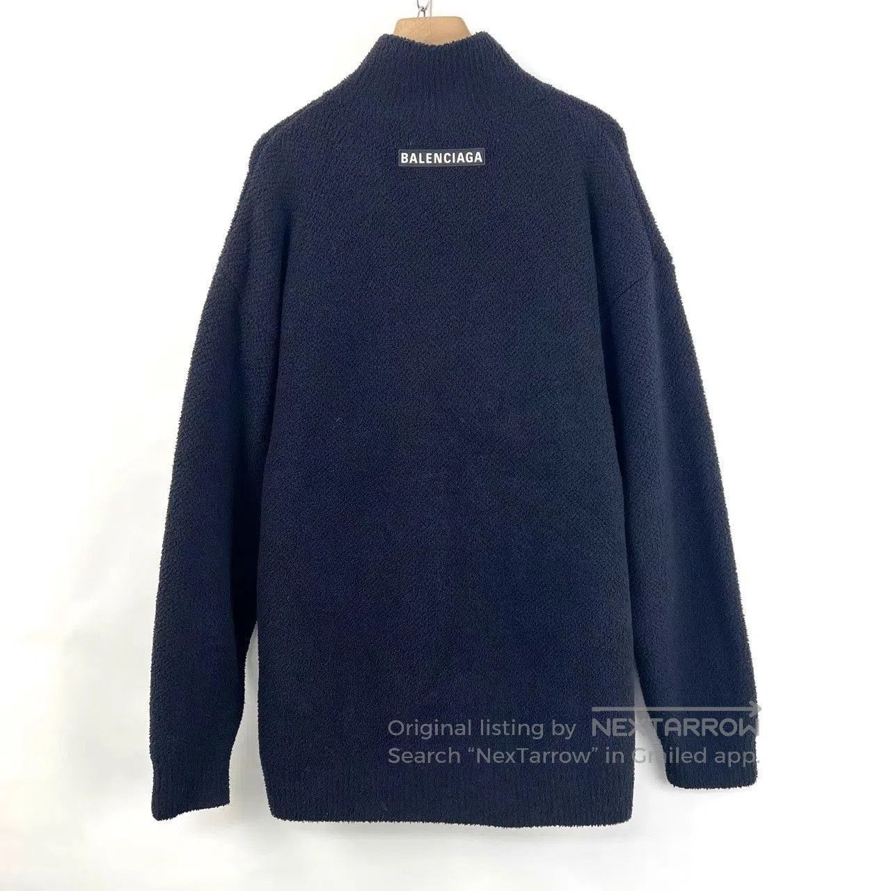 Balenciaga Black High Neck Half-Zip Sweater. Size US XS / EU 42 / 0 - 2 Thumbnail
