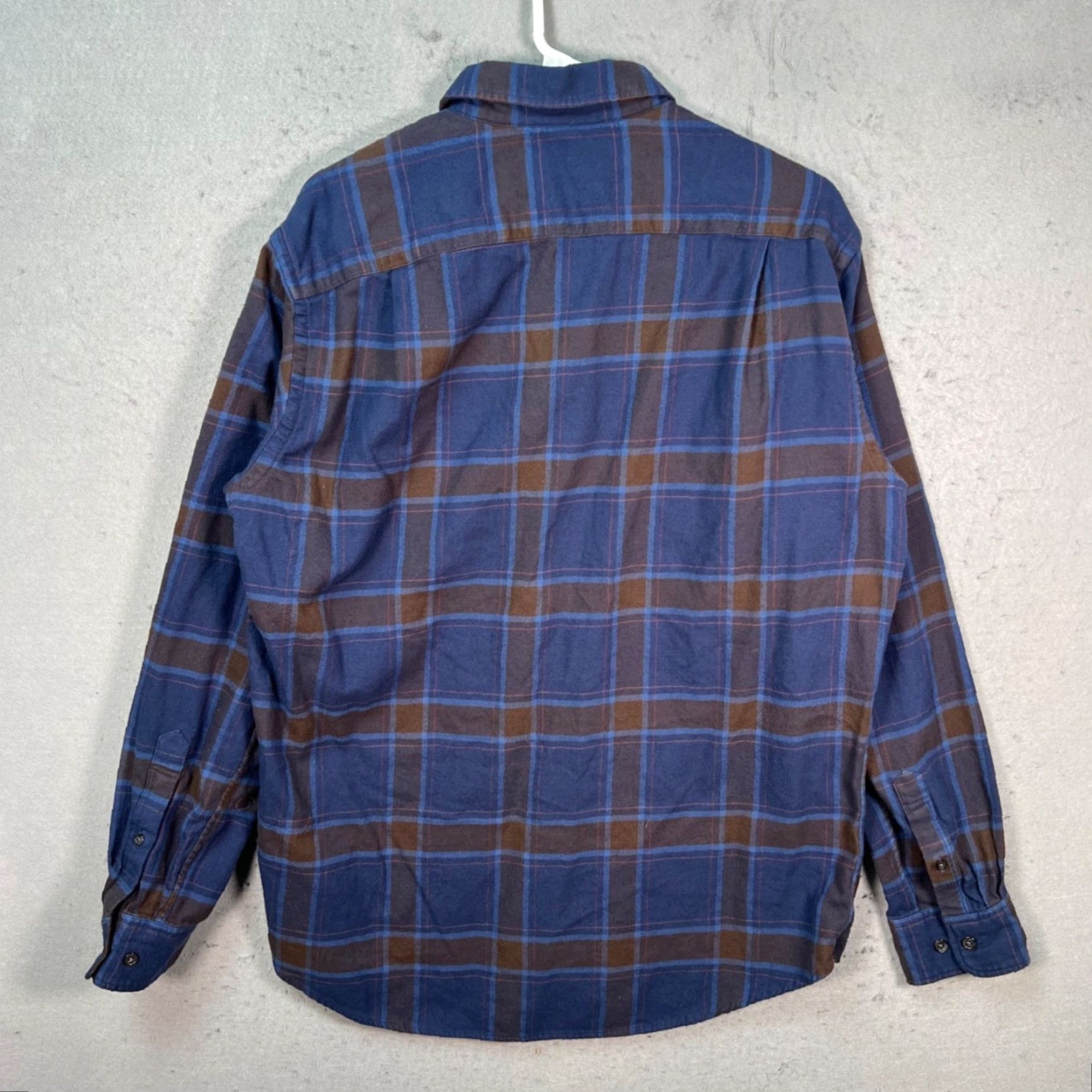 Muji MUJI Button-Up Shirt Mens Medium Blue & Brown Plaid 100% Cotton Regular Fit Button-Down Shirt{"img":null} Size US M / EU 48-50 / 2 - 2 Thumbnail