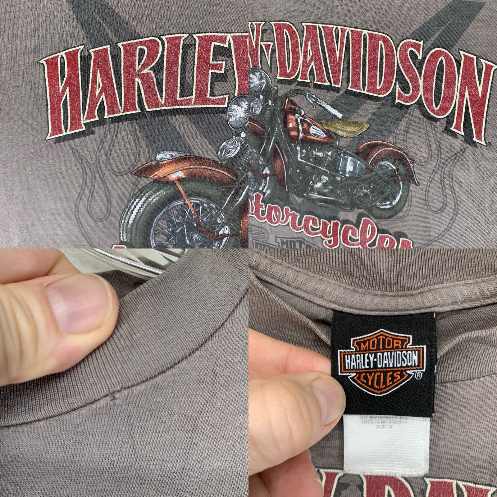 Harley Davidson Harley-Davidson Shirt Adult Medium Gray Guitar Graphic Print Music City Nashville Tennessee Unisex Size US M / EU 48-50 / 2 - 8 Thumbnail