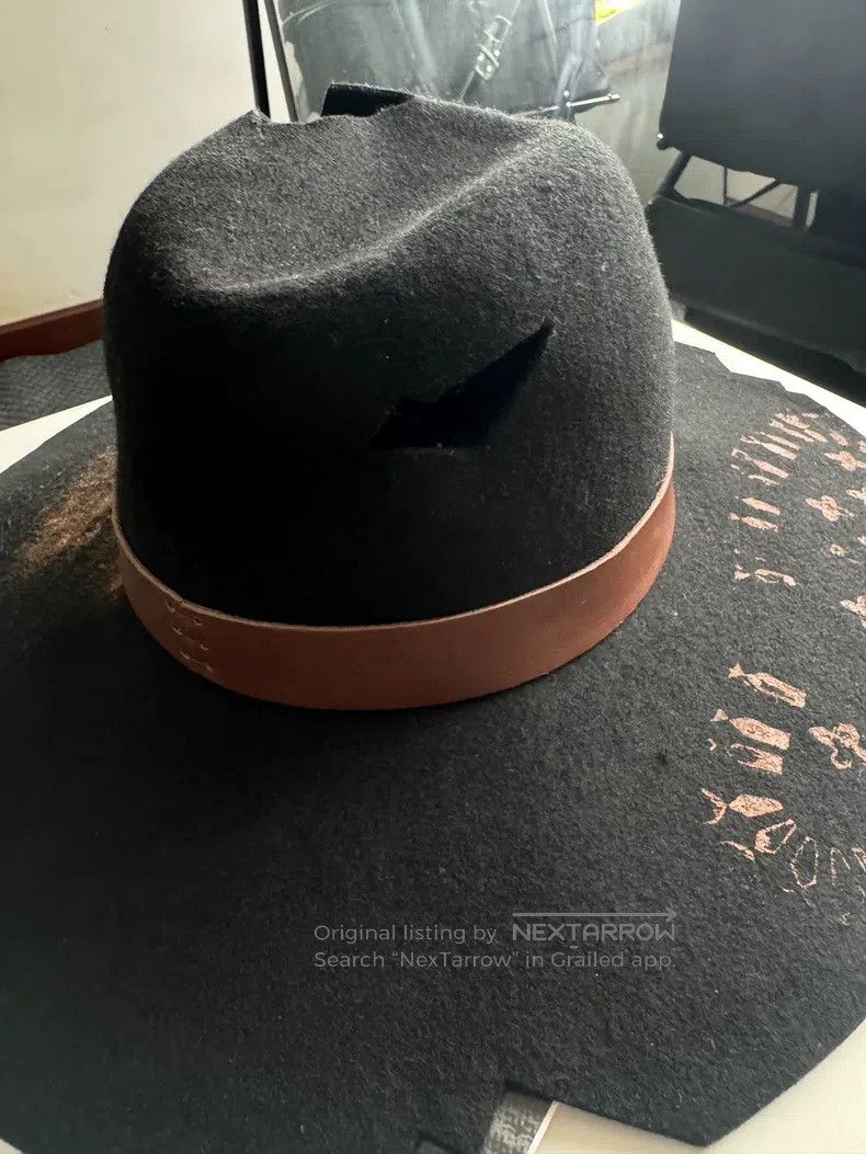 Vivienne Westwood Vivienne Westwood size F Distressed Wool Bowler Hat Size ONE SIZE - 5 Thumbnail