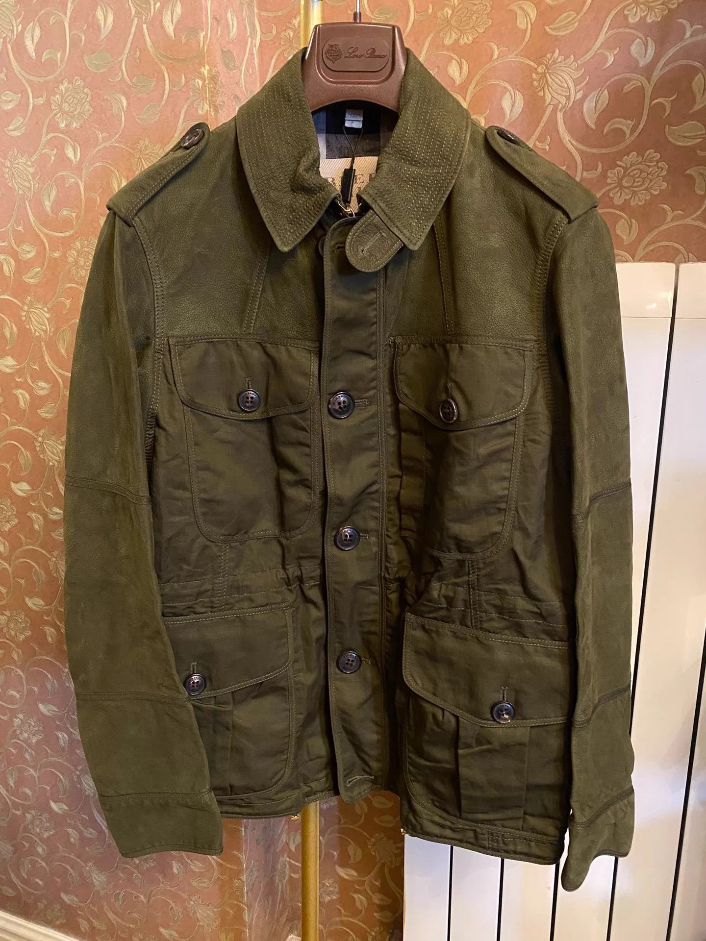 Burberry Burberry Italian Military Calfskin Linen Jacket S Size US S / EU 44-46 / 1 - 1 Thumbnail