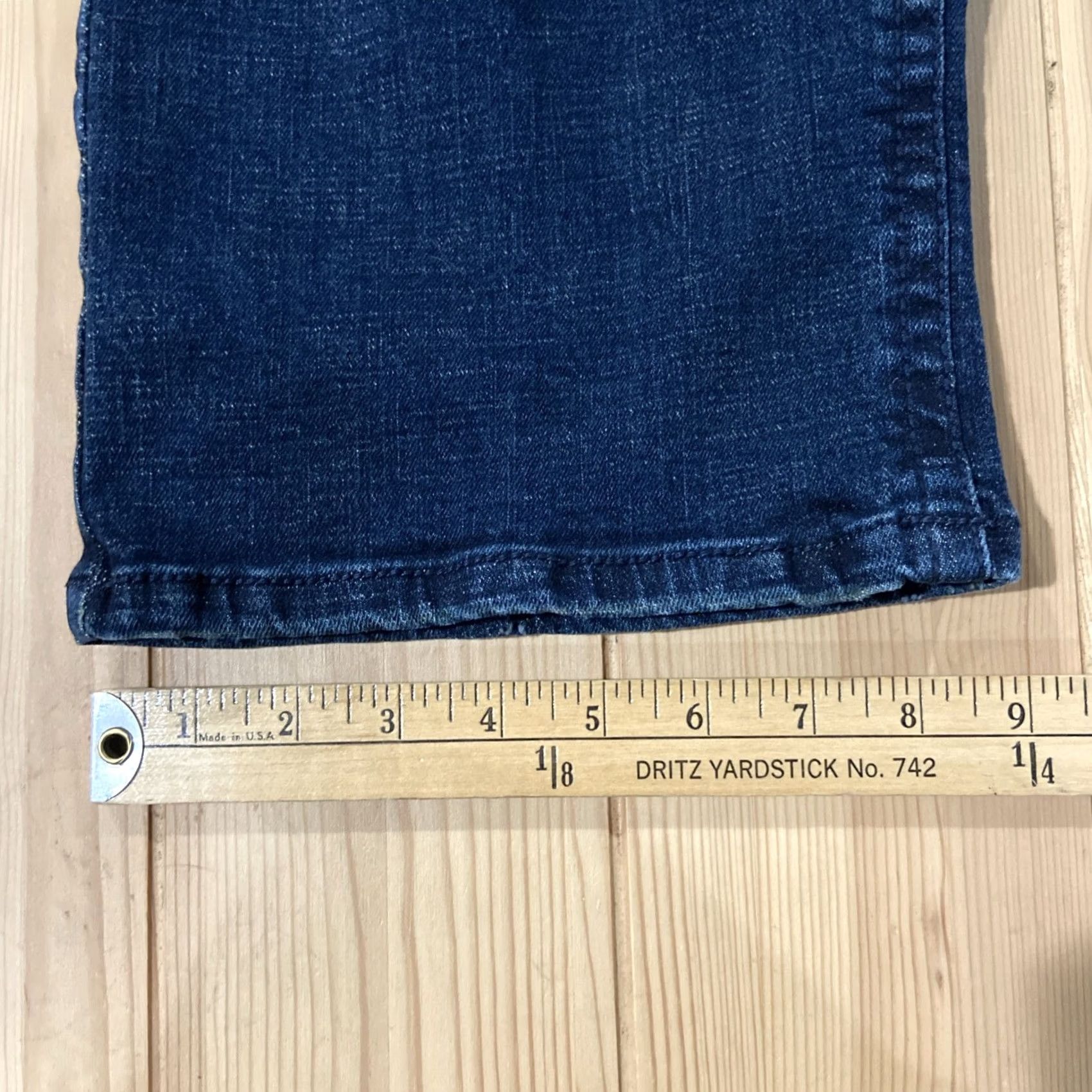 Denime TK Axel Jeans Slim Boot Cut Men's Regular 38x30 Blue Denim with 5-Pocket Distressed Embroidered Accents - Cotton Blend Denim Size US 38 / EU 54 - 6 Thumbnail