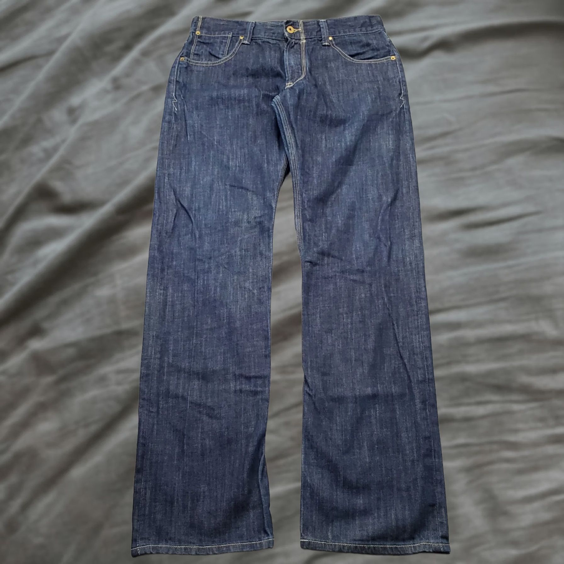 Levi's VINTAGE? No — Levi's 514 Slim Straight Jeans Mens 34x34 Blue Denim Dark Wash 5-Pocket Size US 34 / EU 50 - 1 Thumbnail
