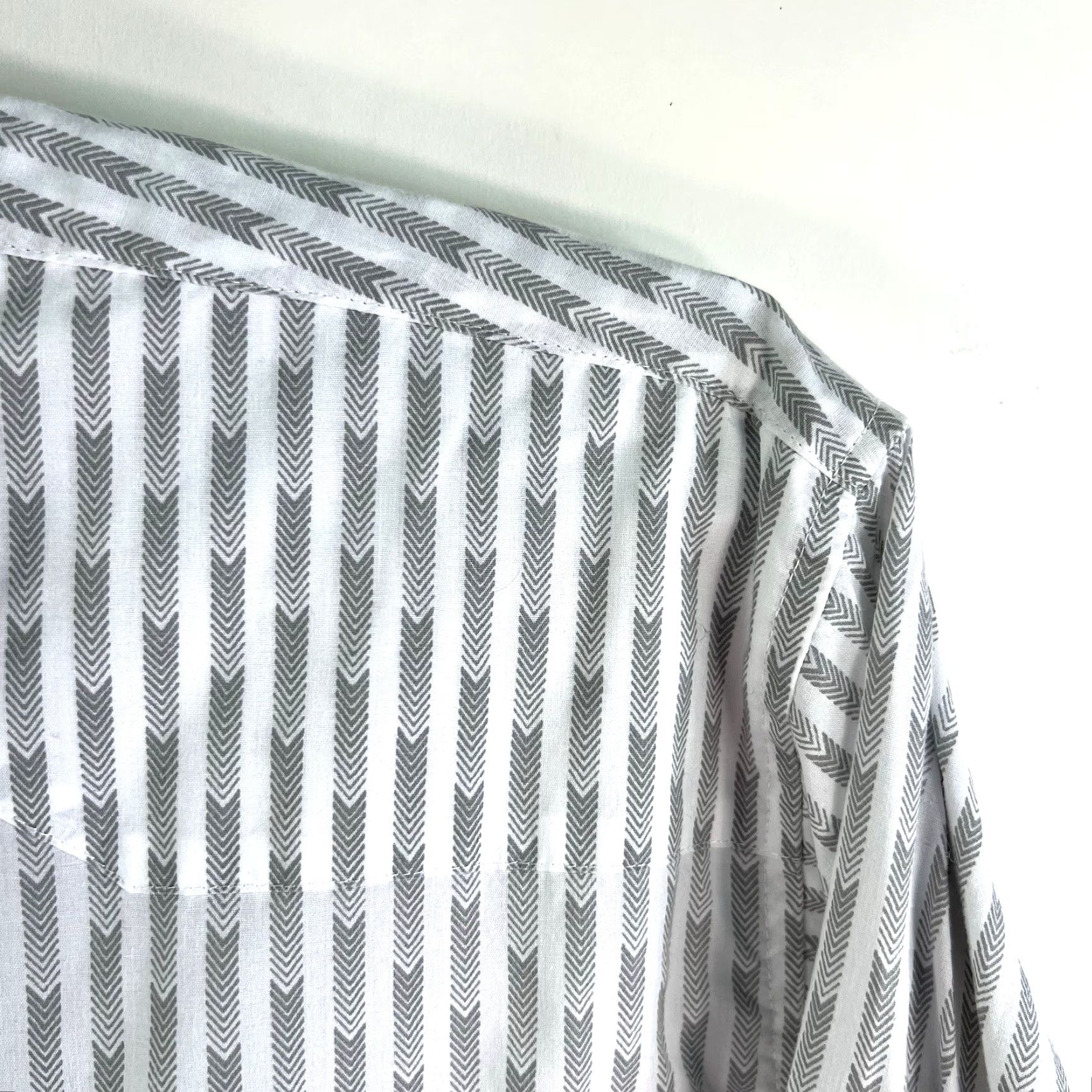 Wrangler Wrangler Western Shirt Pearl Snap Striped 2XL Gray Long Sleeve Mens Size US XXL / EU 58 / 5 - 2 Thumbnail