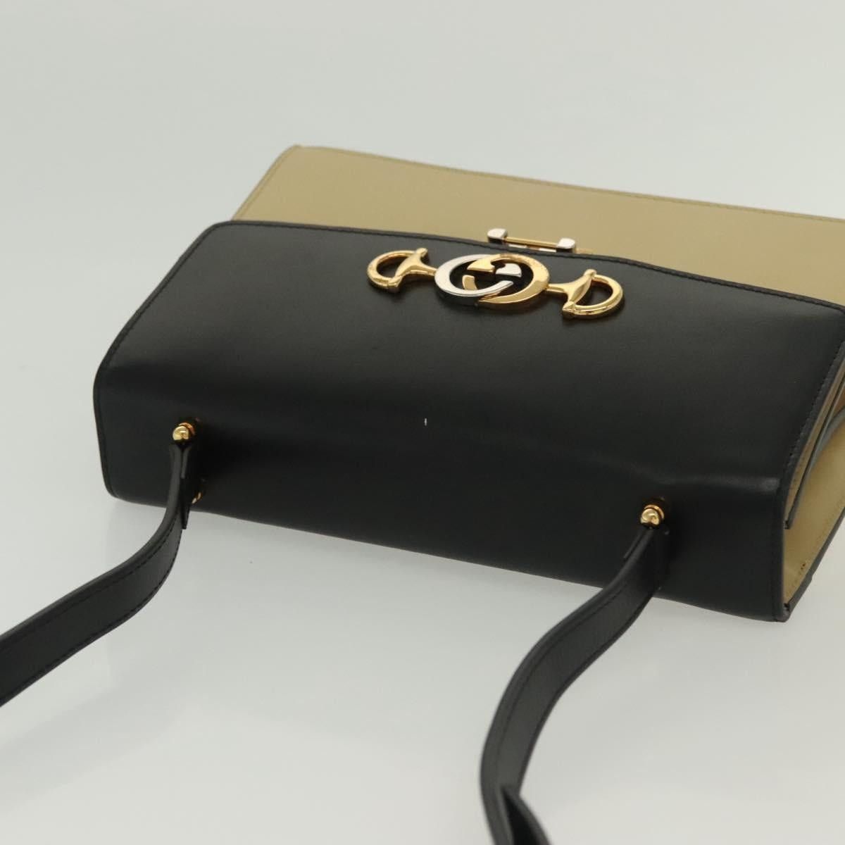 Gucci GUCCI Horsebit Zumi Shoulder Bag Leather Beige Gold Silver Size ONE SIZE - 6 Thumbnail