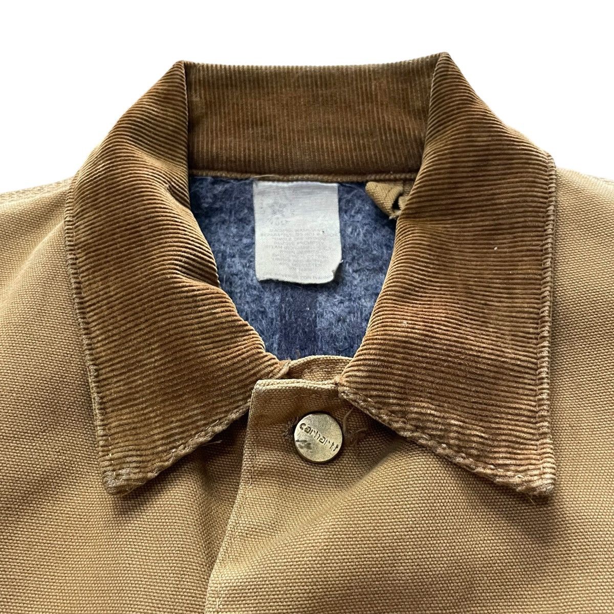 Carhartt × Vintage 80s Vintage Carhartt Blanked Lined Chore Jacket Made In USA Size US L / EU 52-54 / 3 - 16 Thumbnail