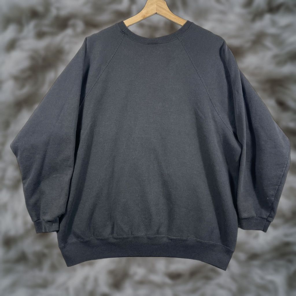 Vintage VINTAGE Just My Size Sweatshirt Crewneck Raglan 1X Women Black 90s Y2K Activewear Pullover Crewneck Cotton Polyester Blends Plus Size Size XL / US 12-14 / IT 48-50 - 1 Thumbnail