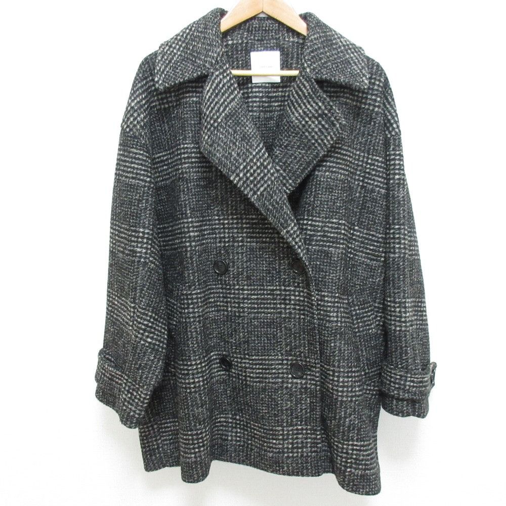 Other Spick and Span W Sliver Check Half Coat Textile Outerwear DUTY FREE for USA