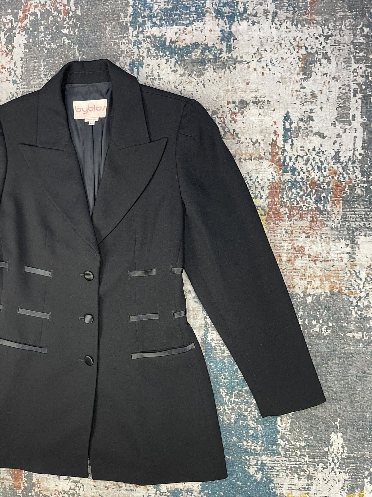 Byblos Byblos Italy Waist Ribbon Avant Garde Power Blazer Size S / US 4 / IT 40 - 5 Thumbnail