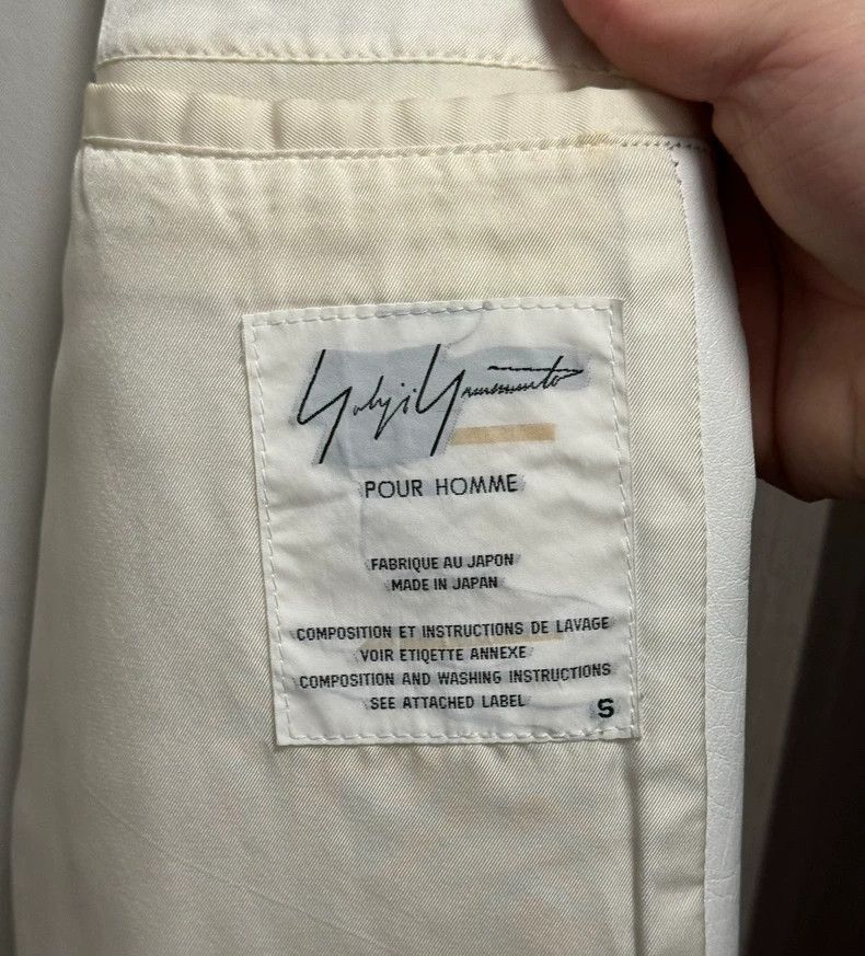 Yohji Yamamoto Yohji Yamamoto Yohji Yamamoto 1997AW White Leather Coat Size US S / EU 44-46 / 1 - 7 Thumbnail