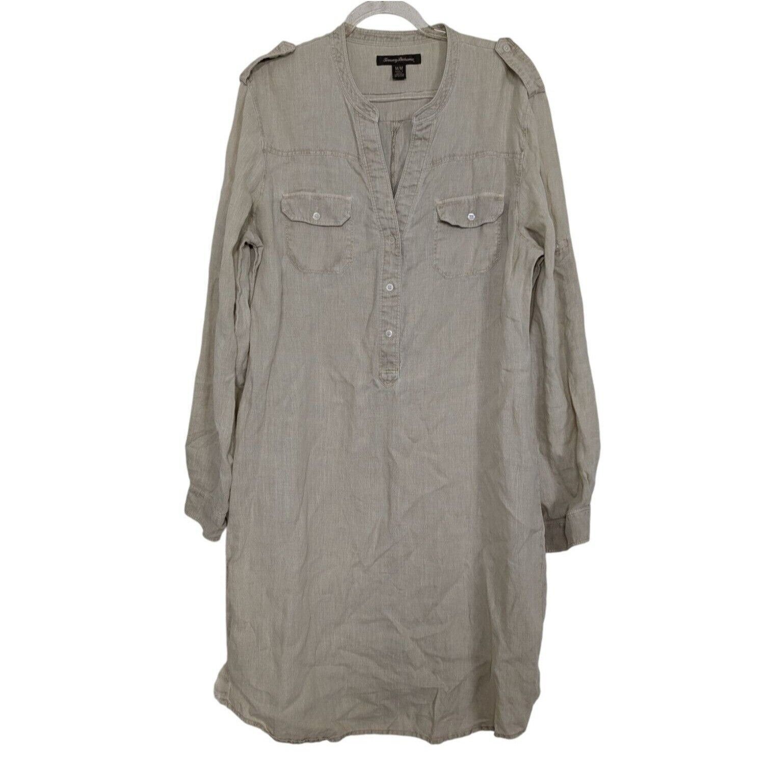 Tommy Bahama Tommy Bahama Linen Shirt Dress Womens Size Medium Beige Size M / US 6-8 / IT 42-44 - 1 Thumbnail