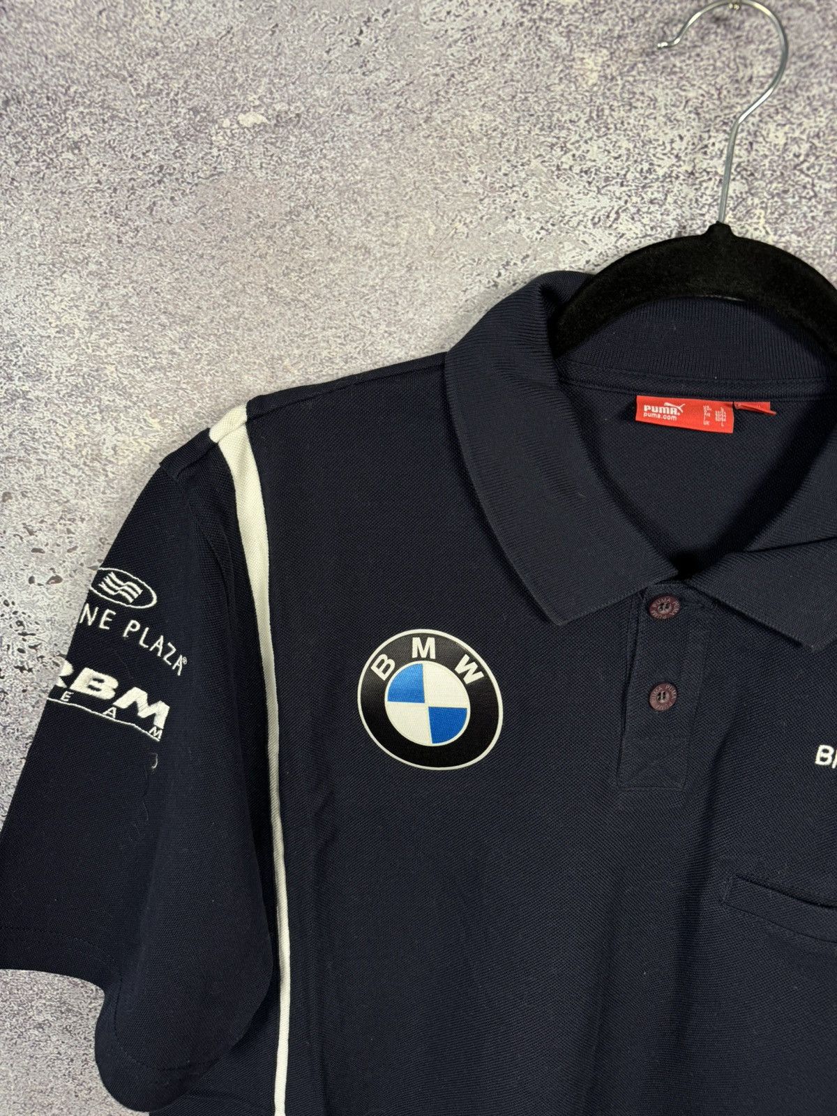 BMW × Puma × Vintage BMW motorrad BMW Super Bike Team Official Polo Navy Blue Size US L / EU 52-54 / 3 - 5 Thumbnail