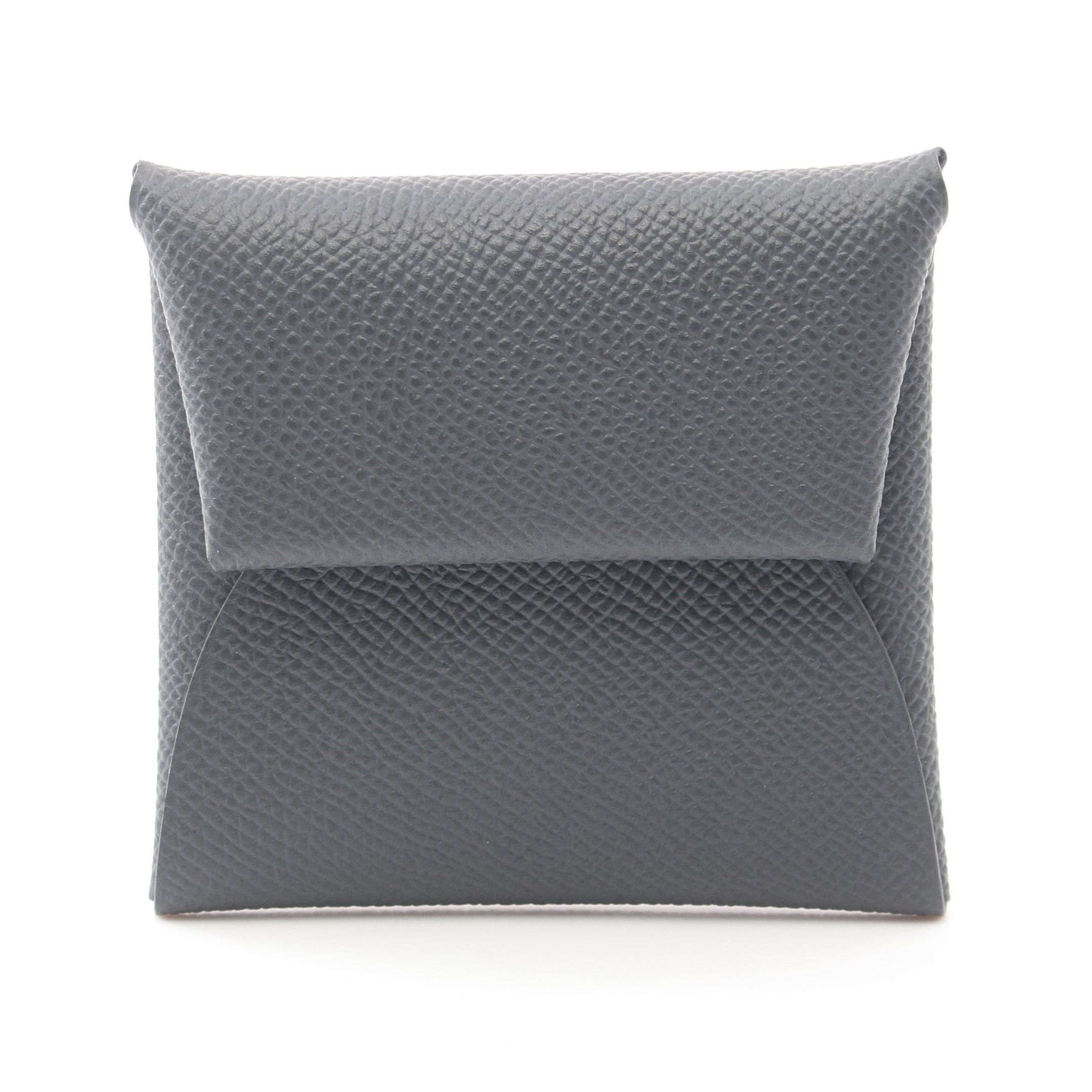 Hermes Hermes Bastia Ardoise Coin Purse Veau Epsom Gray Silver Hardware Double Engraved Size ONE SIZE - 1 Thumbnail