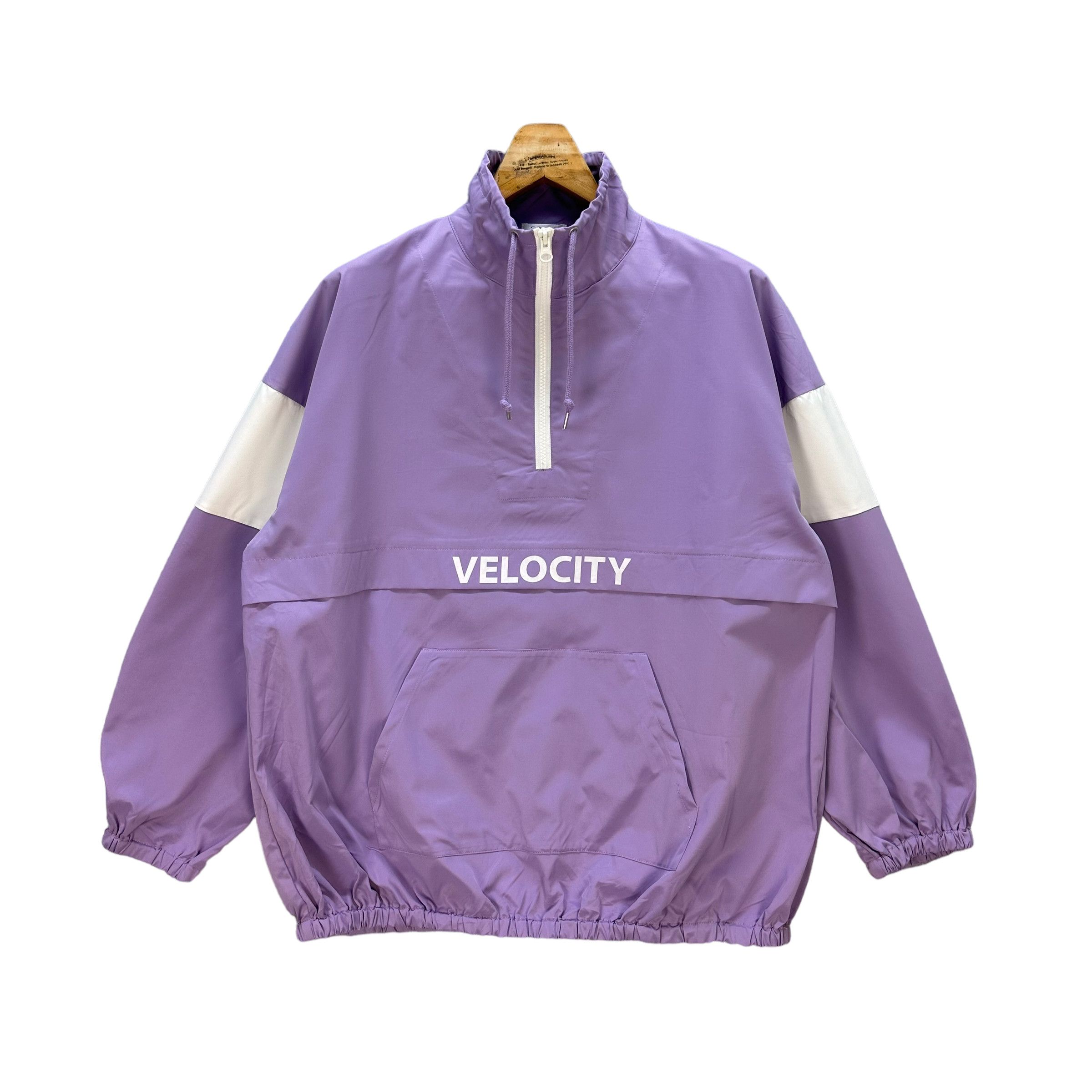 VELOCITY LOGO HALF ZIP PURPLE PULLOVER JUMPER #8360-005