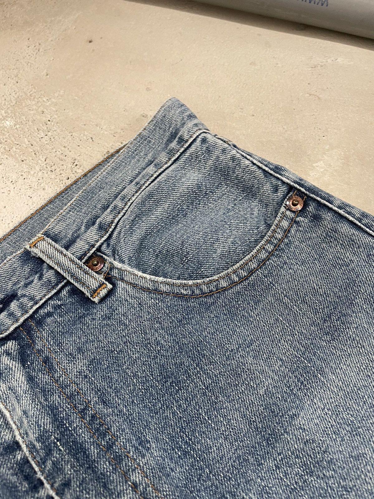 Levi's Vintage 90s Repro Levis 502 Selvedge Redline Big E Size US 30 / EU 46 - 10 Thumbnail