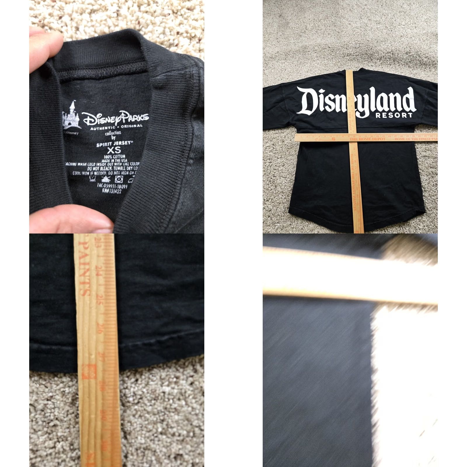 Disney Disney Spirit Jersey Shirt Mens XS Black Long Sleeve Disneyland Resort 1955 Size US XS / EU 42 / 0 - 8 Thumbnail