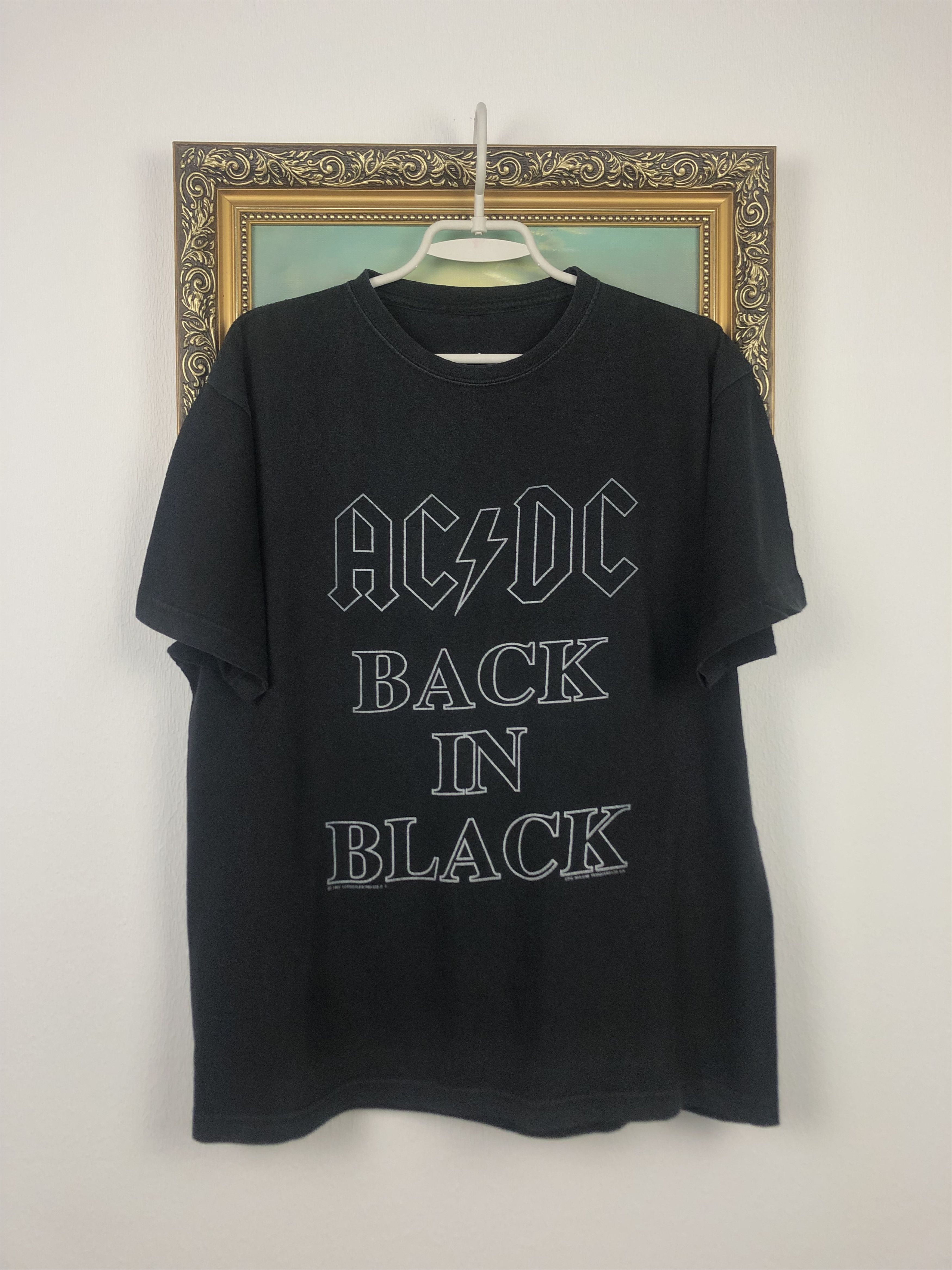 Band Tees Vintage ACDC Back In Black Band Tee Shirt Jersey Rare Hype Size US L / EU 52-54 / 3 - 1 Thumbnail