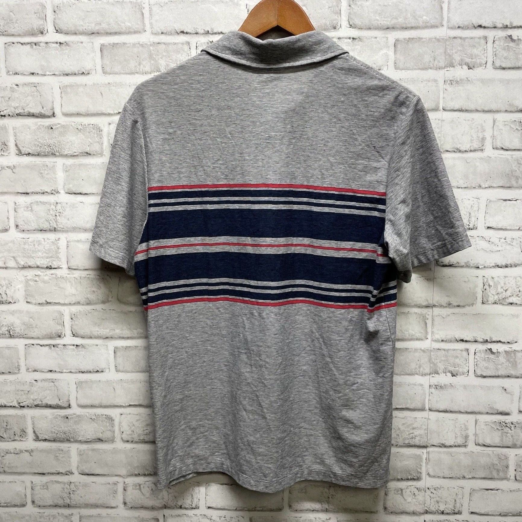 Vineyard Vines Vineyard Vines Edgartown Polo Mens S Shirt Striped Polo Gray Cotton Blend Shirt Size US S / EU 44-46 / 1 - 5 Thumbnail
