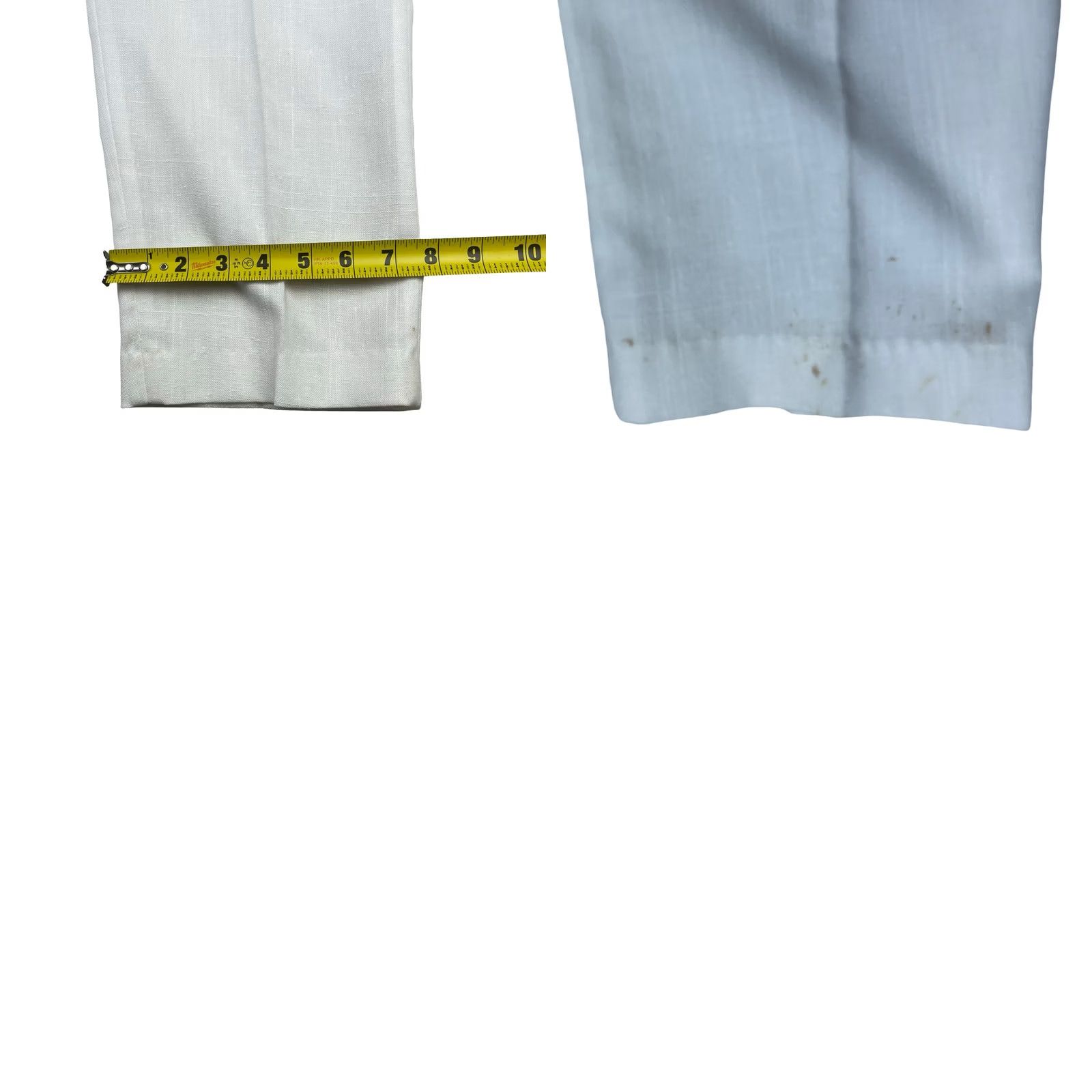 Vintage VTG Colter Men’s Resort Pants White 34x32 Pleated Lightweight Polyester Rayon Beach Pants Mens Regular Size US 34 / EU 50 - 8 Thumbnail