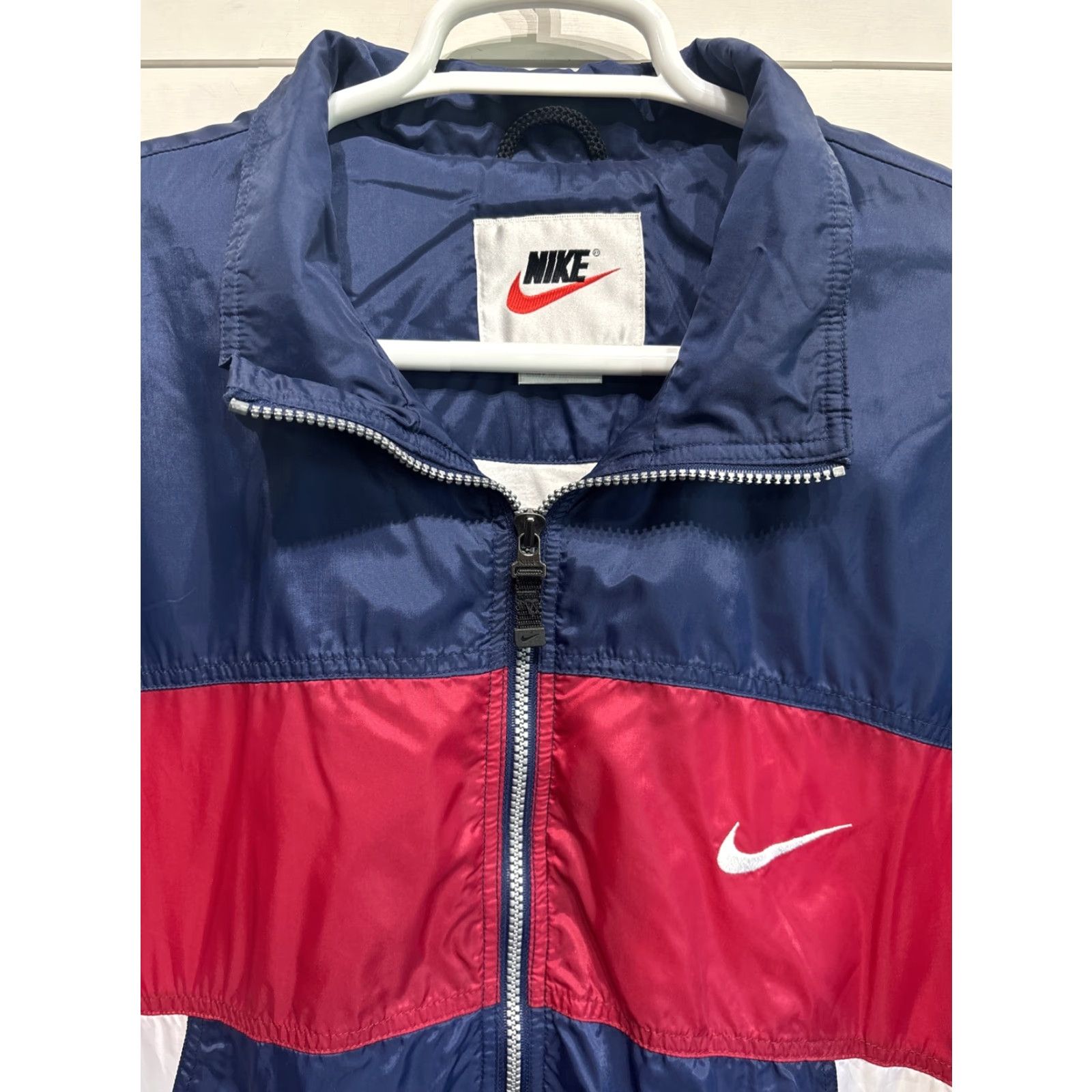 Nike VINTAGE Nike Spellout Full Zip Windbreaker Jacket Coat Swoosh Logo Mens XL VTG 90s Size US XL / EU 56 / 4 - 2 Thumbnail