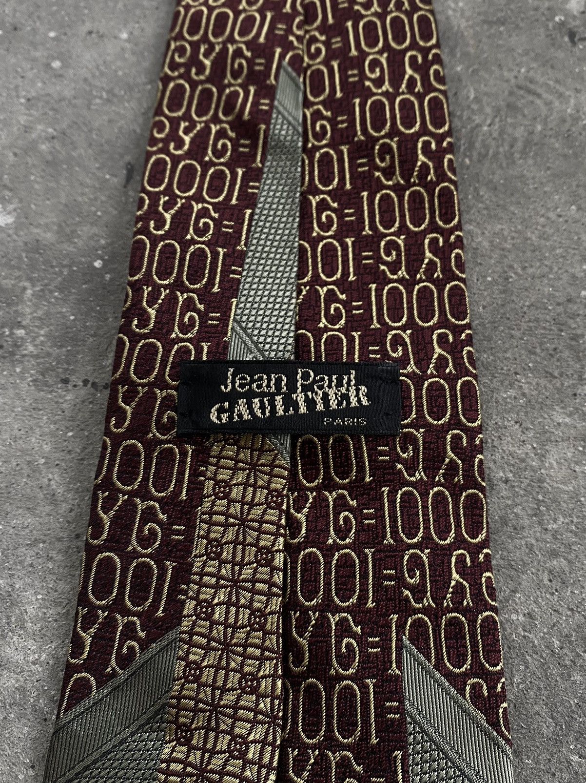 Jean Paul Gaultier Jean Paul Gaultier Money Printed Tie Size ONE SIZE - 3 Thumbnail