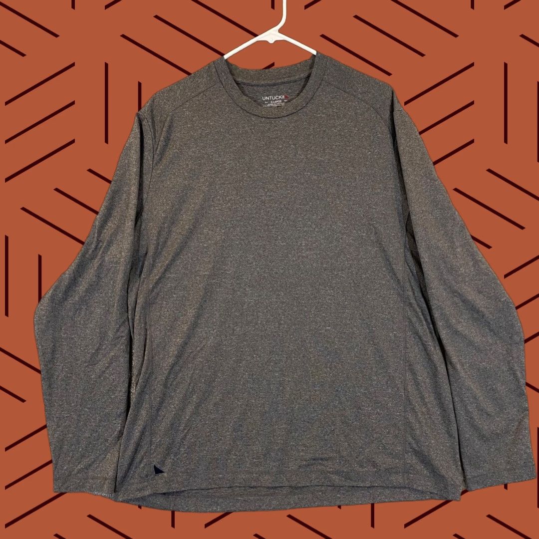 UNTUCKit UNTUCKit Shirt Mens XL Heather Gray Performance Stretch Long Sleeve Casual Top Size US XL / EU 56 / 4 - 1 Thumbnail