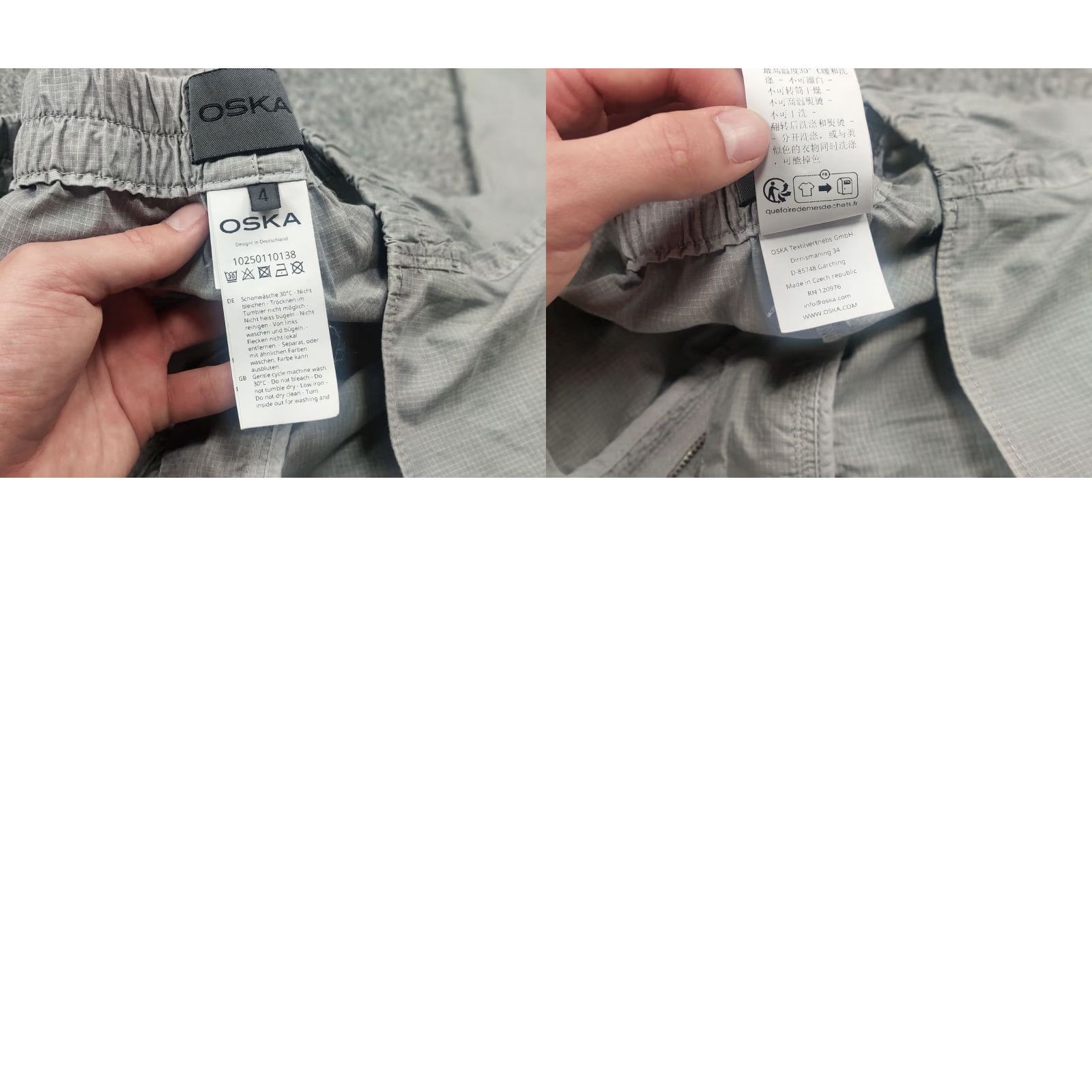 Vintage VINTAGE Oska Design Germany Light Gray Wide Leg Ankle Pocket Drawstring Pants Lagenlook Size 40" / US 18 - 9 Thumbnail