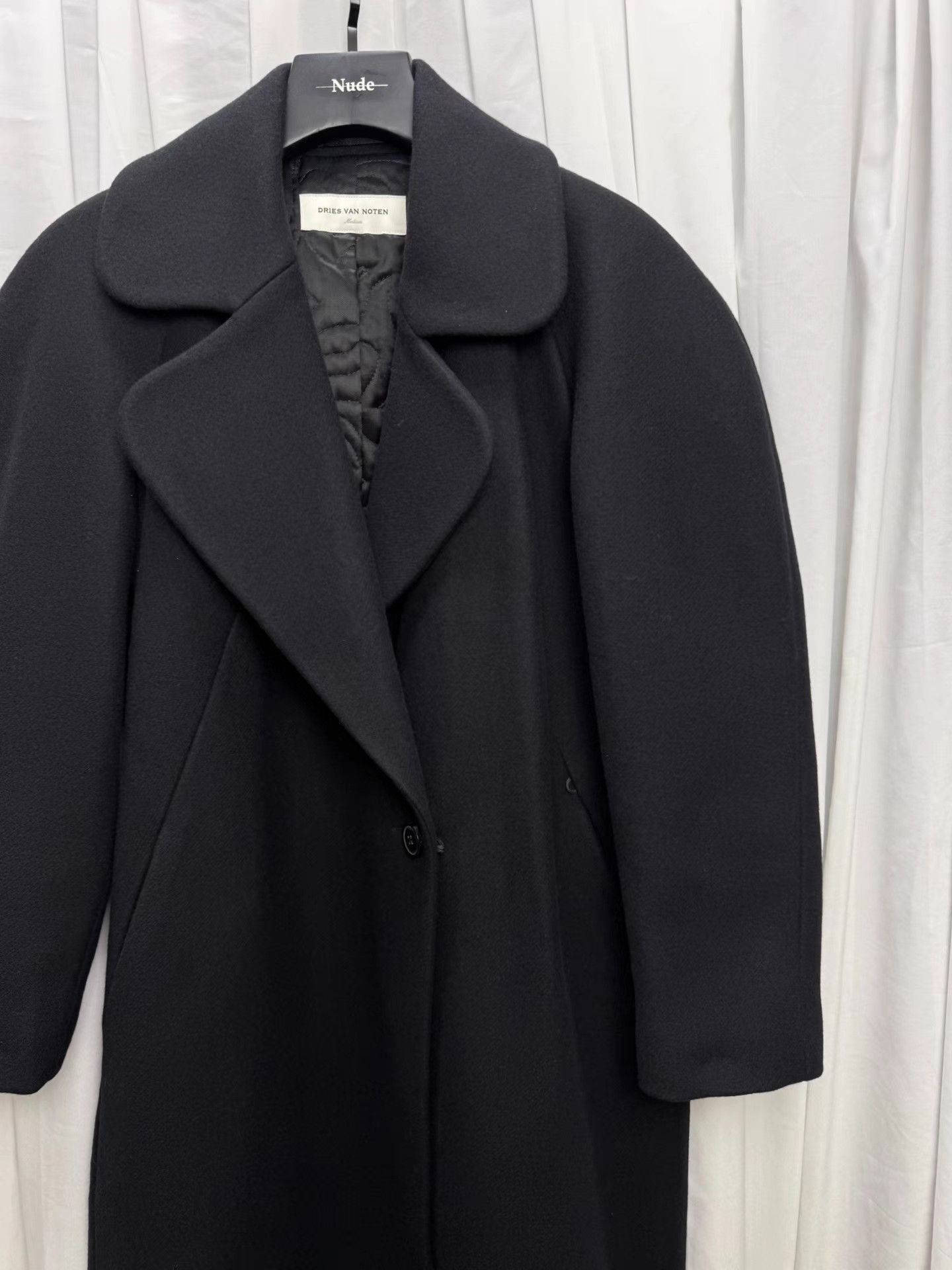 Dries Van Noten Dries Van Noten Round Shoulder Heavy Wool Coat K20 Size US M / EU 48-50 / 2 - 3 Thumbnail