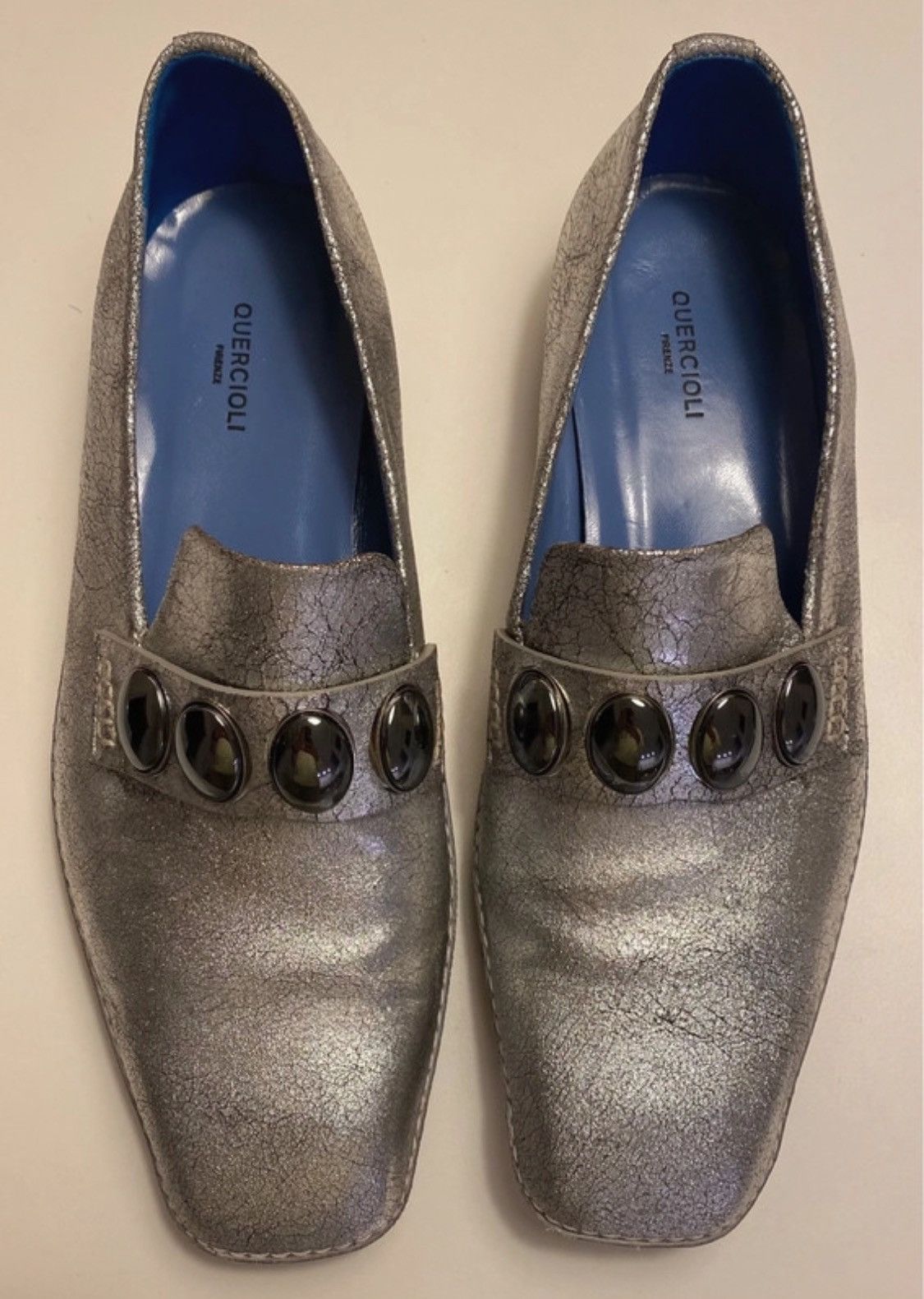 Quercioli Loafers in craquelé leather Size US 8.5 / EU 41-42 - 3 Thumbnail