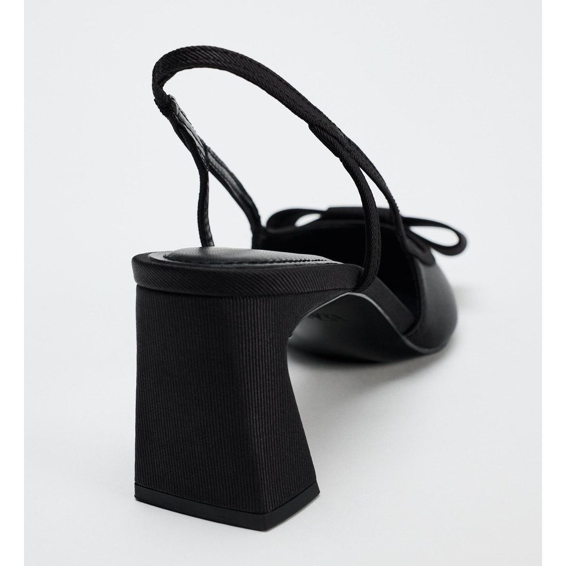 Zara ZARA Black Slingback Heels NWT Size US 8 / IT 38 - 20 Thumbnail