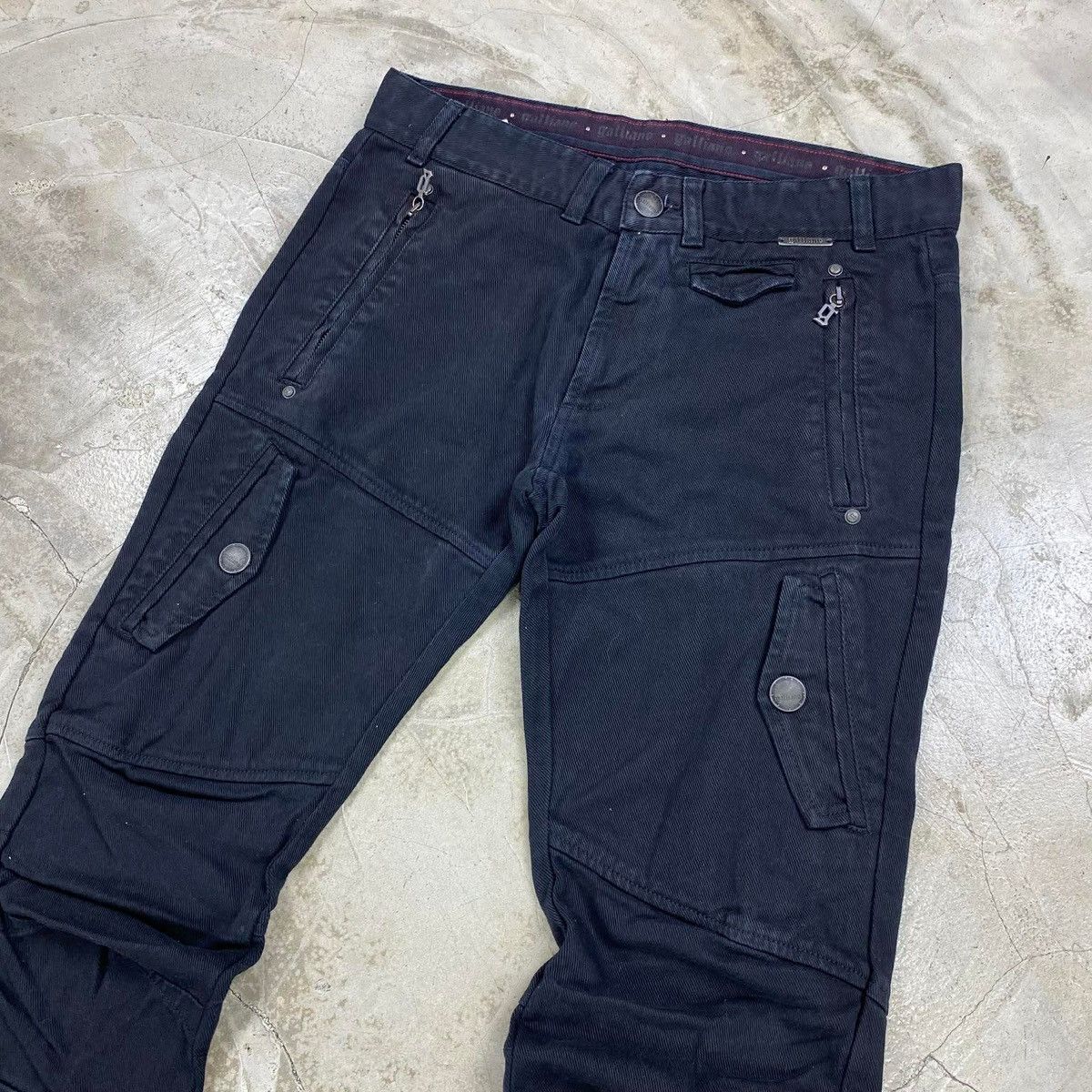 John Galliano Cargo Biker Jeans Jeans Size US 32 / EU 48 - 2 Thumbnail