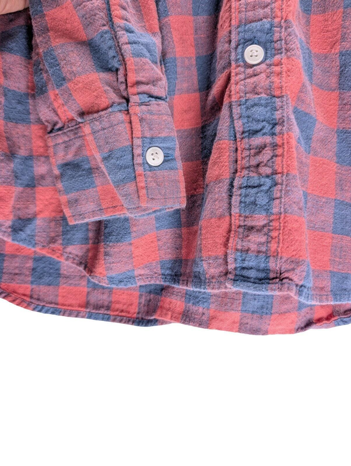 American Eagle Outfitters American Eagle Flannel Shirt Men M Super Soft Plaid Red Blue Size US M / EU 48-50 / 2 - 4 Thumbnail